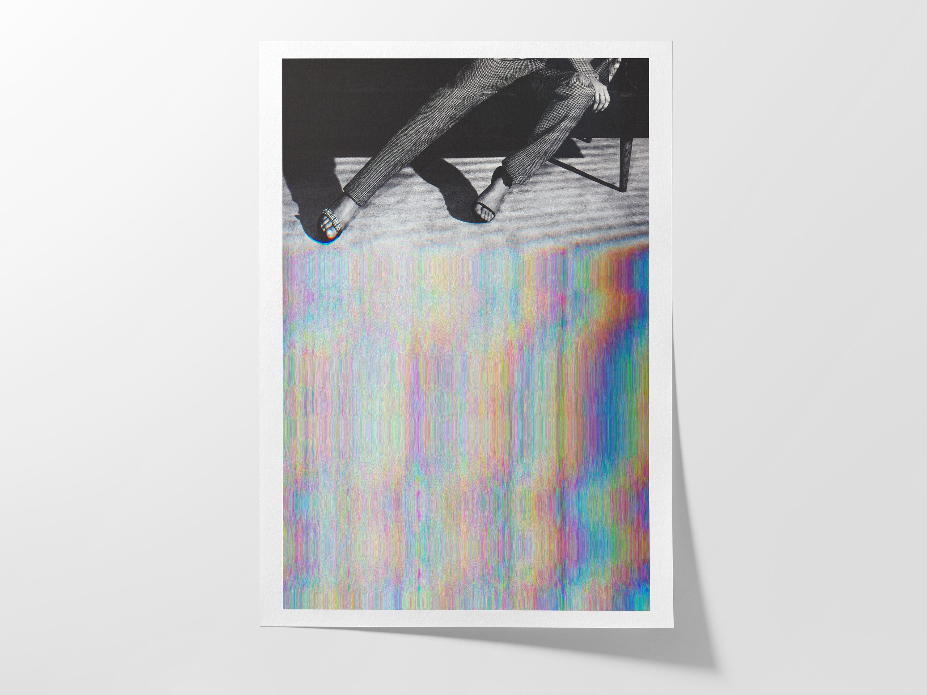 Surrealist Altered Fashion Photography Wall Art - Colorful Glitch Aesthetic for Modern Home Decor | Untitled (197) Giclée Print