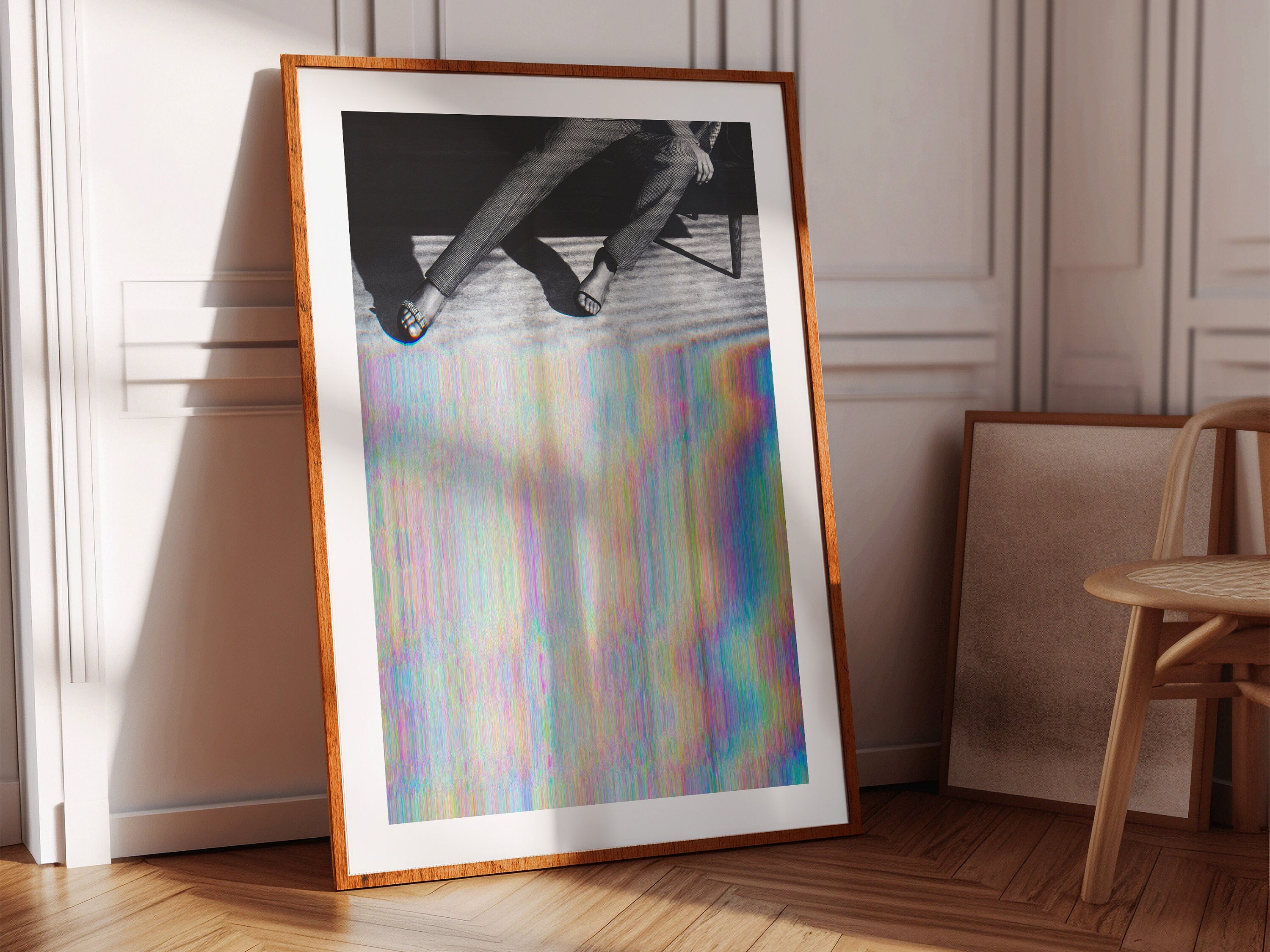Surrealist Altered Fashion Photography Wall Art - Colorful Glitch Aesthetic for Modern Home Decor | Untitled (197) Giclée Print