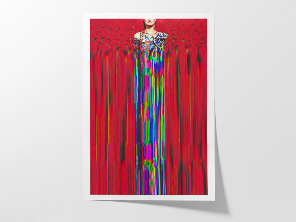 Vibrant Surreal Fashion Portrait Art - Colorful Altered Photography for Contemporary Home Decor | Untitled (198) Giclée Print