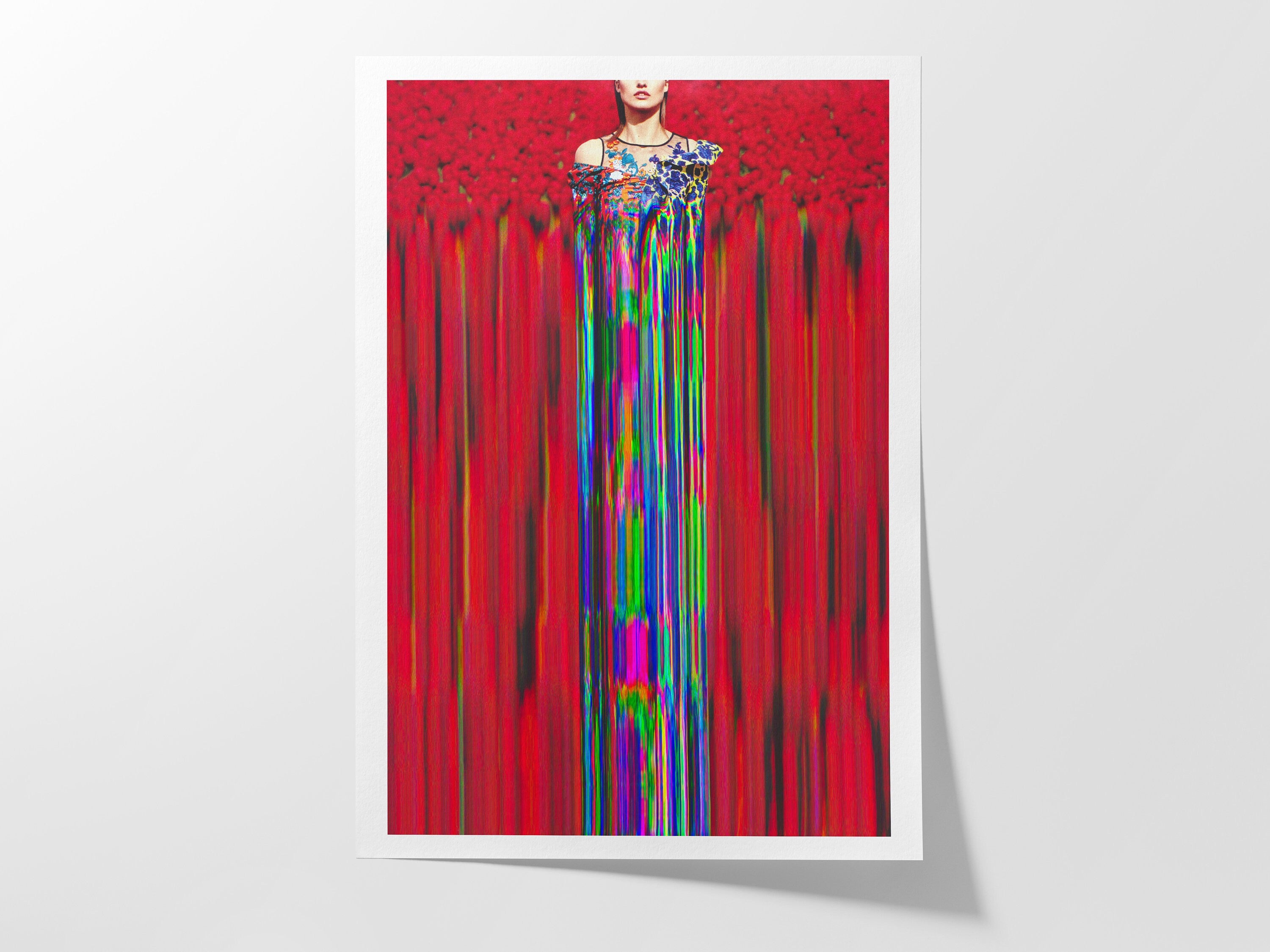 Vibrant Surreal Fashion Portrait Art - Colorful Altered Photography for Contemporary Home Decor | Untitled (198) Giclée Print