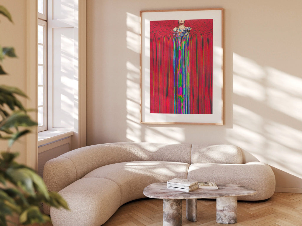 Vibrant Surreal Fashion Portrait Art - Colorful Altered Photography for Contemporary Home Decor | Untitled (198) Giclée Print