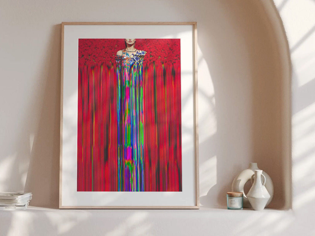 Vibrant Surreal Fashion Portrait Art - Colorful Altered Photography for Contemporary Home Decor | Untitled (198) Giclée Print