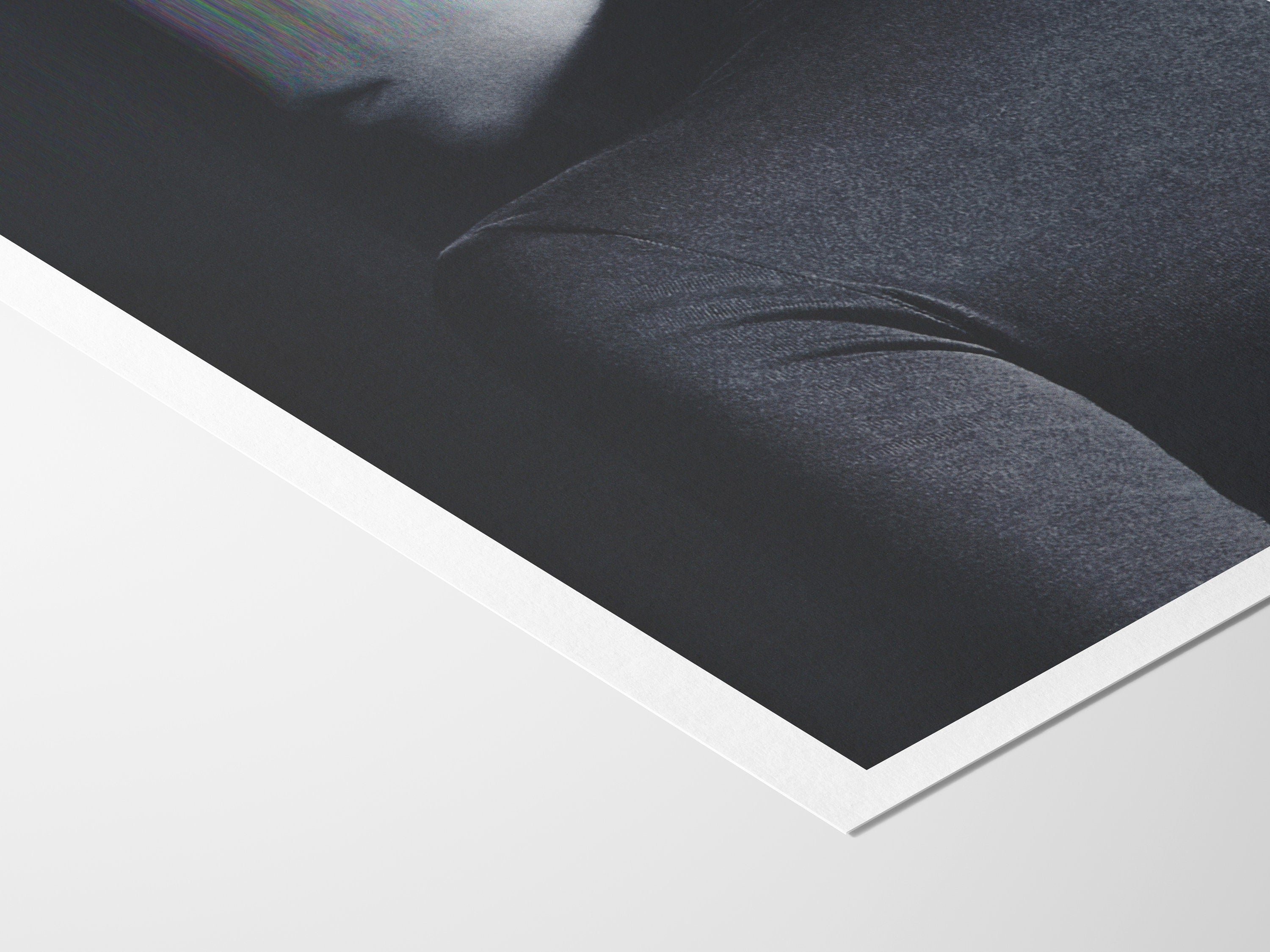 Abstract Black and White Altered Portrait Wall Art - Surreal Glitch Aesthetic for Modern Home Decor | Untitled (199) Giclée Print