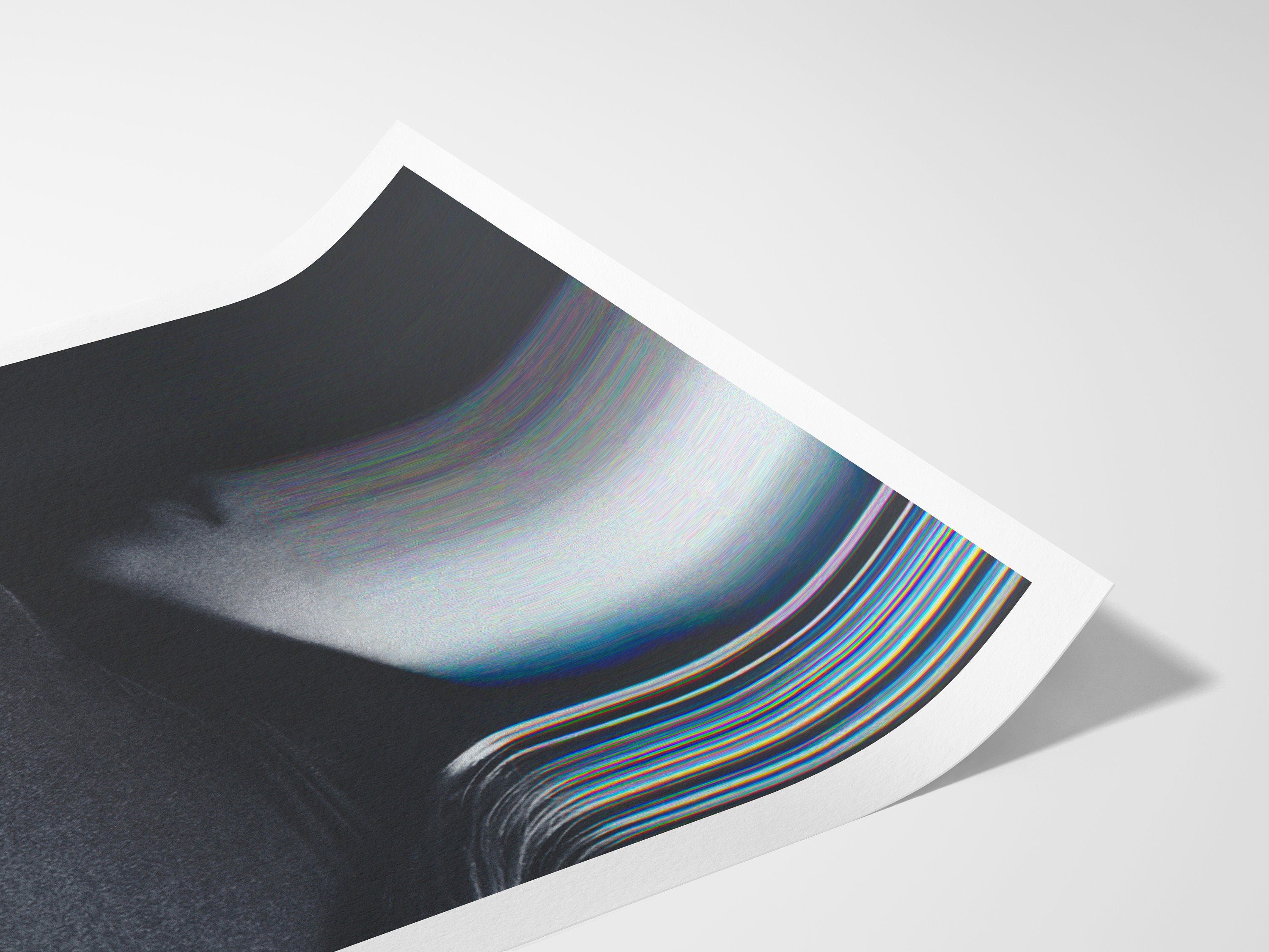 Abstract Black and White Altered Portrait Wall Art - Surreal Glitch Aesthetic for Modern Home Decor | Untitled (199) Giclée Print