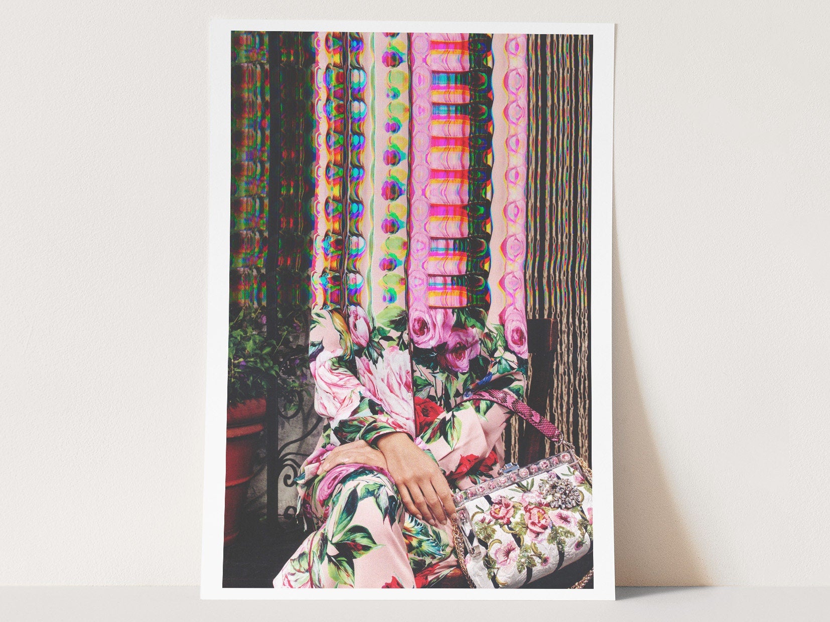 Eccentric Glitch Art Print - Colorful Abstract Digital Wall Art for Home Decor | Untitled (202) Giclée Print