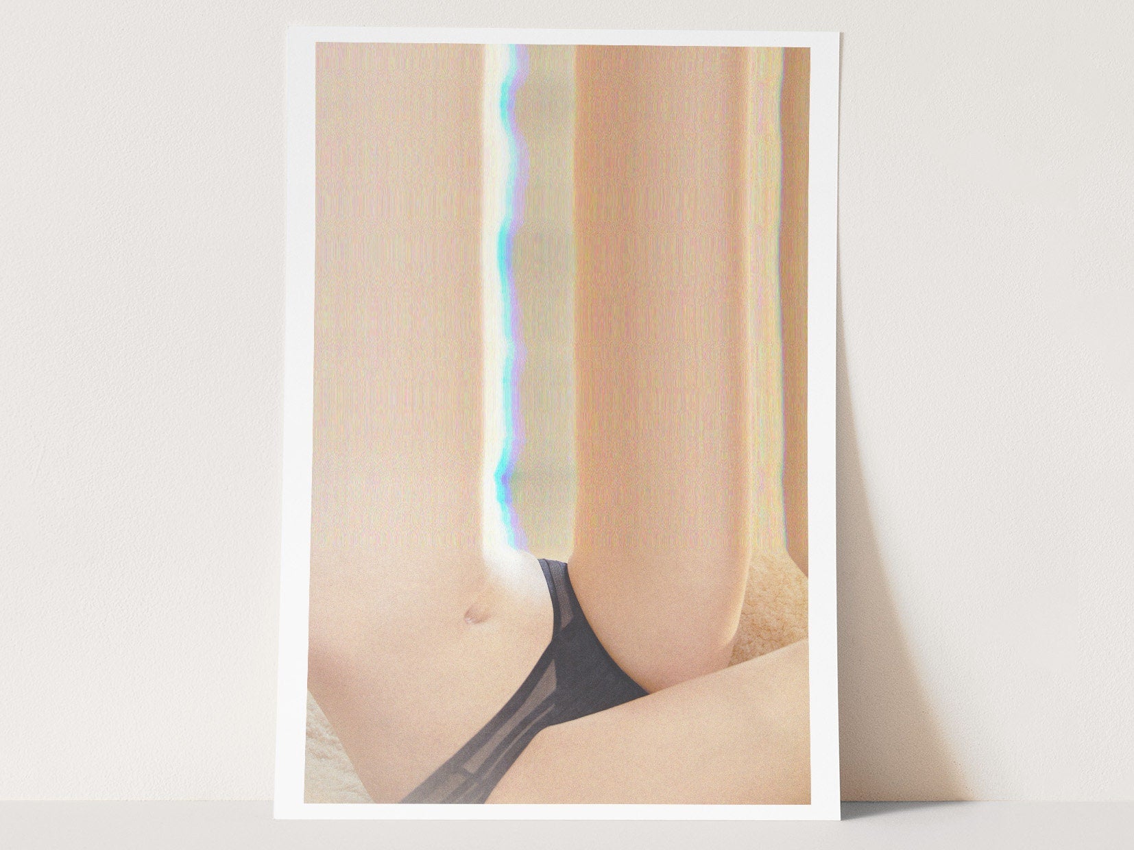 Abstract Altered Feminine Fashion Portrait Wall Art - Surreal Postmodern Eclectic Decor for Bedroom, Bathroom | Untitled (203) Giclée Print