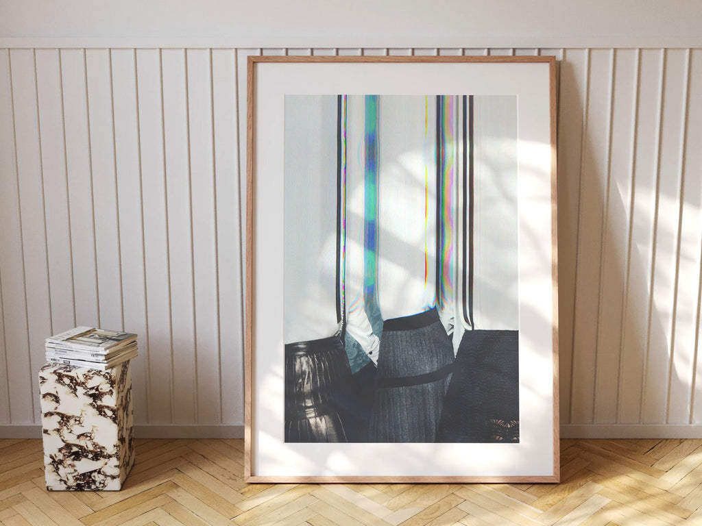 Altered Women's Group Portrait Wall Art - Postmodern Black and White Glitch Photo for Home Office Wall Decor | | Untitled (207) Giclée Print