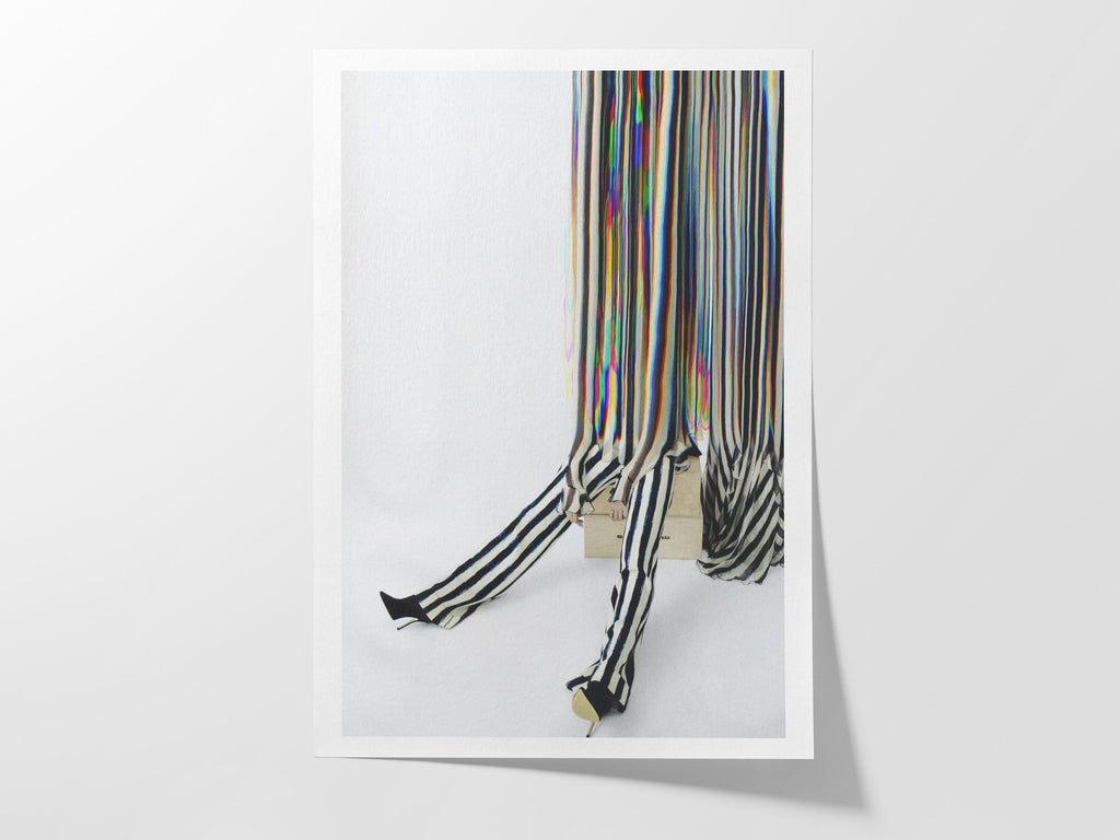 Trippy Altered Fashion Photo Art - Surreal Colorful Psychedelic Wall Decor for Home, Office, Living, Dining | Untitled (210) Giclée Print