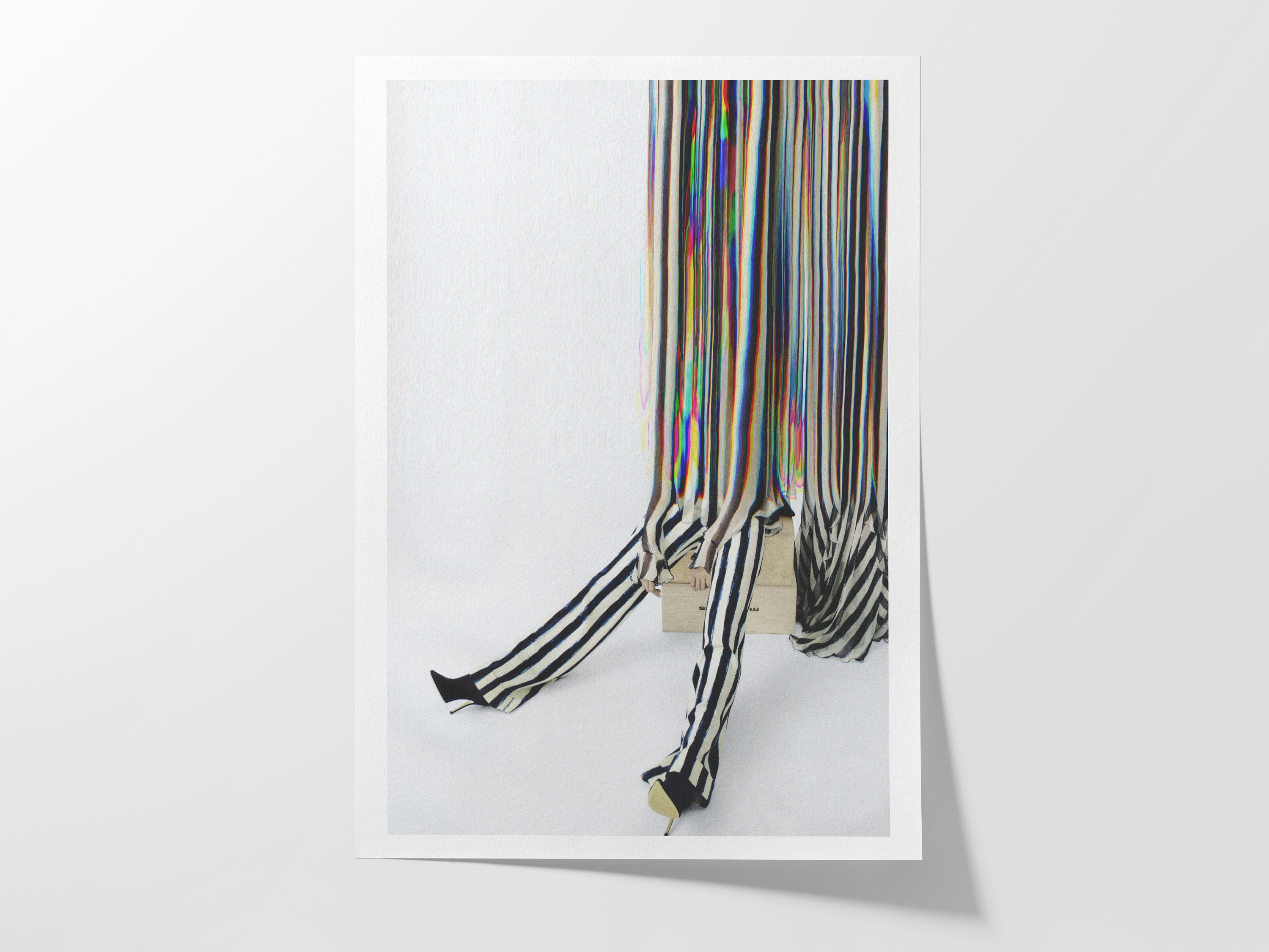 Trippy Altered Fashion Photo Art - Surreal Colorful Psychedelic Wall Decor for Home, Office, Living, Dining | Untitled (210) Giclée Print