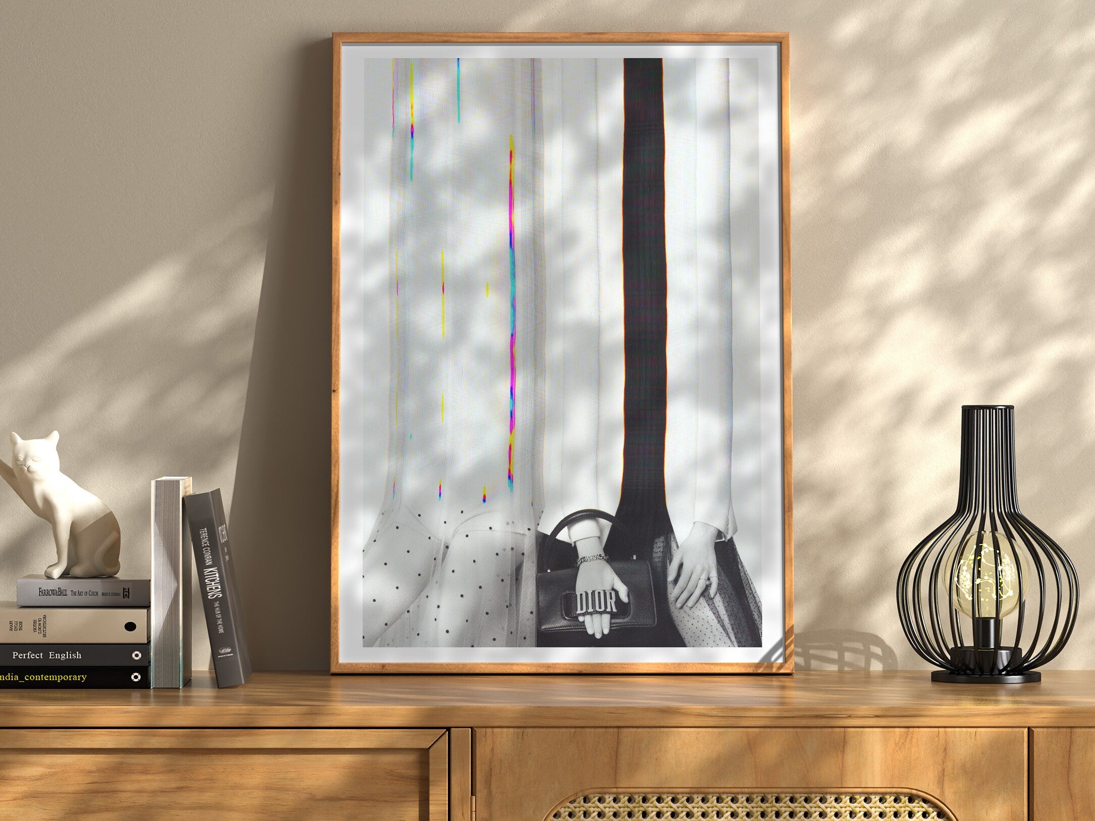 Black and White Altered Couples Portrait - Cute Minimal Unique Wall Decor for Home, Office, Bedroom, Bathroom | Untitled (212) Giclée Print