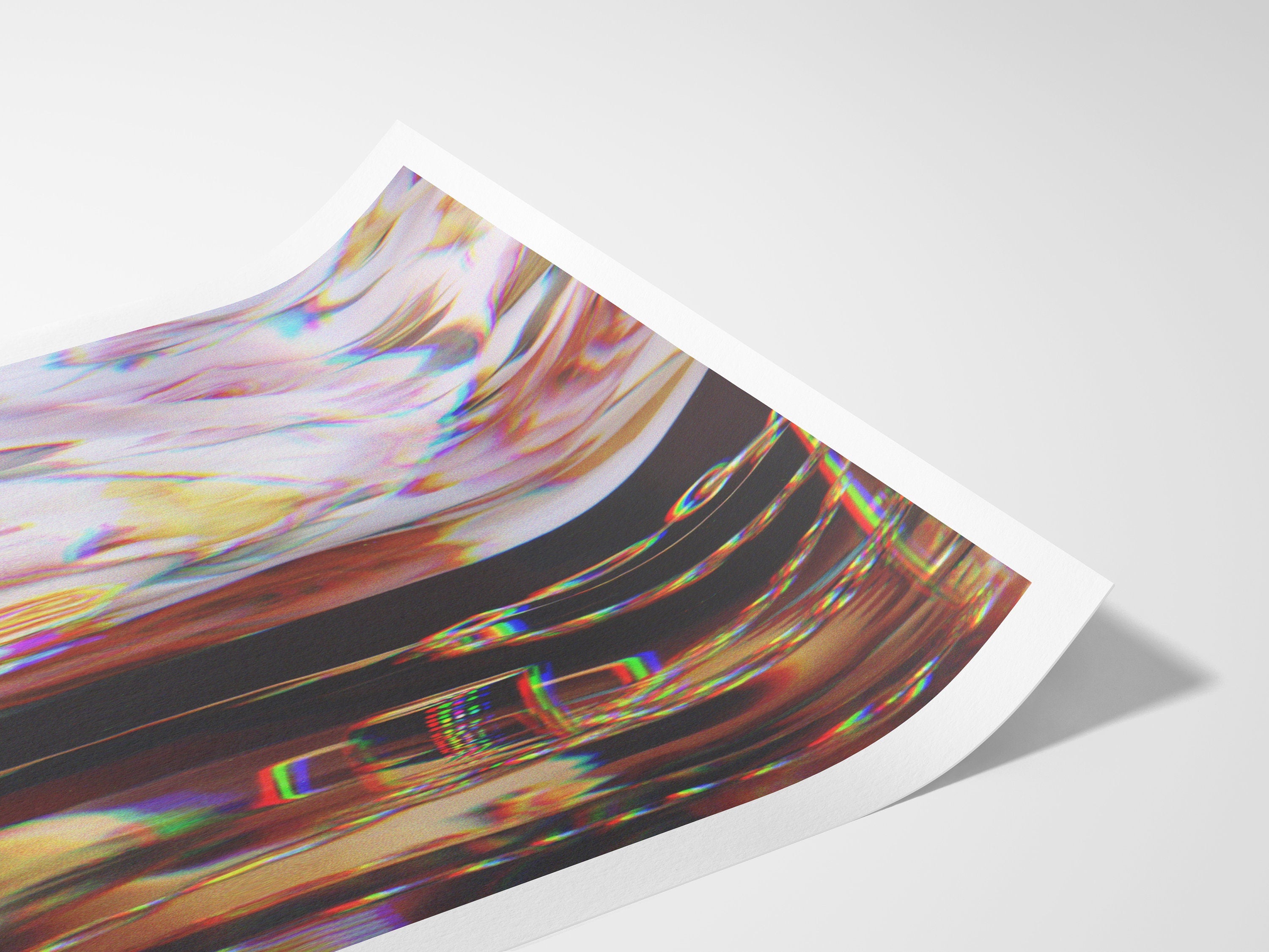 Trippy Floral Altered Fashion Photo | Psychedelic Maximalist Aesthetic Wall Decor for Home, Office, Apartment | Untitled (215) Giclée Print