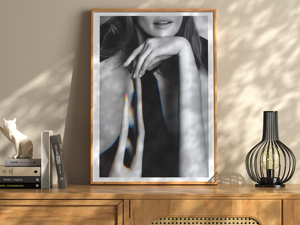 Altered Fashion Portrait Wall Art - Minimalist Black and White Photo for Eclectic Boho Home, Office Decor | Untitled (224) Giclée Print