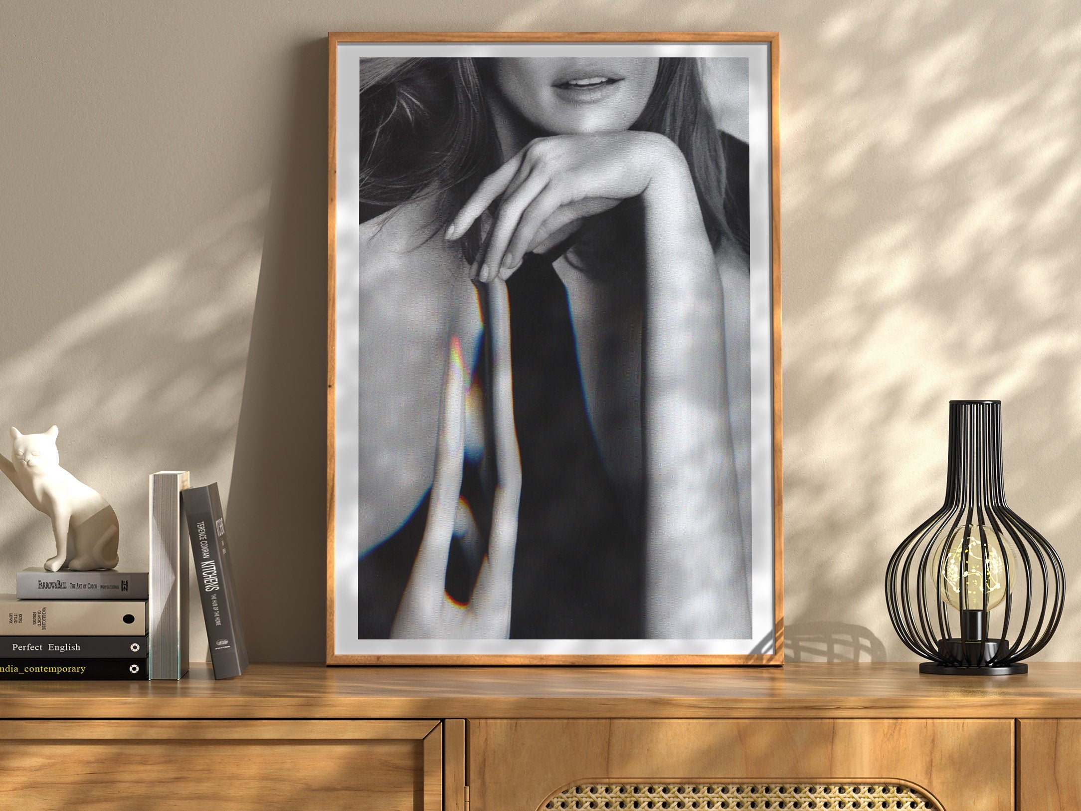 Altered Fashion Portrait Wall Art - Minimalist Black and White Photo for Eclectic Boho Home, Office Decor | Untitled (224) Giclée Print