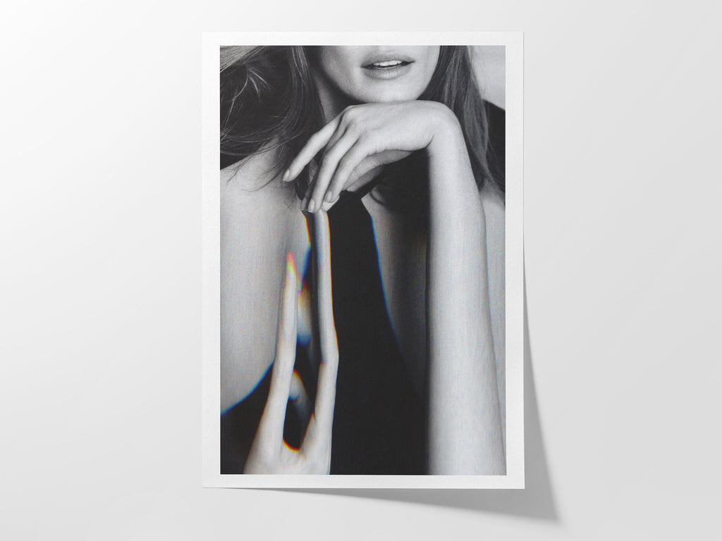 Altered Fashion Portrait Wall Art - Minimalist Black and White Photo for Eclectic Boho Home, Office Decor | Untitled (224) Giclée Print