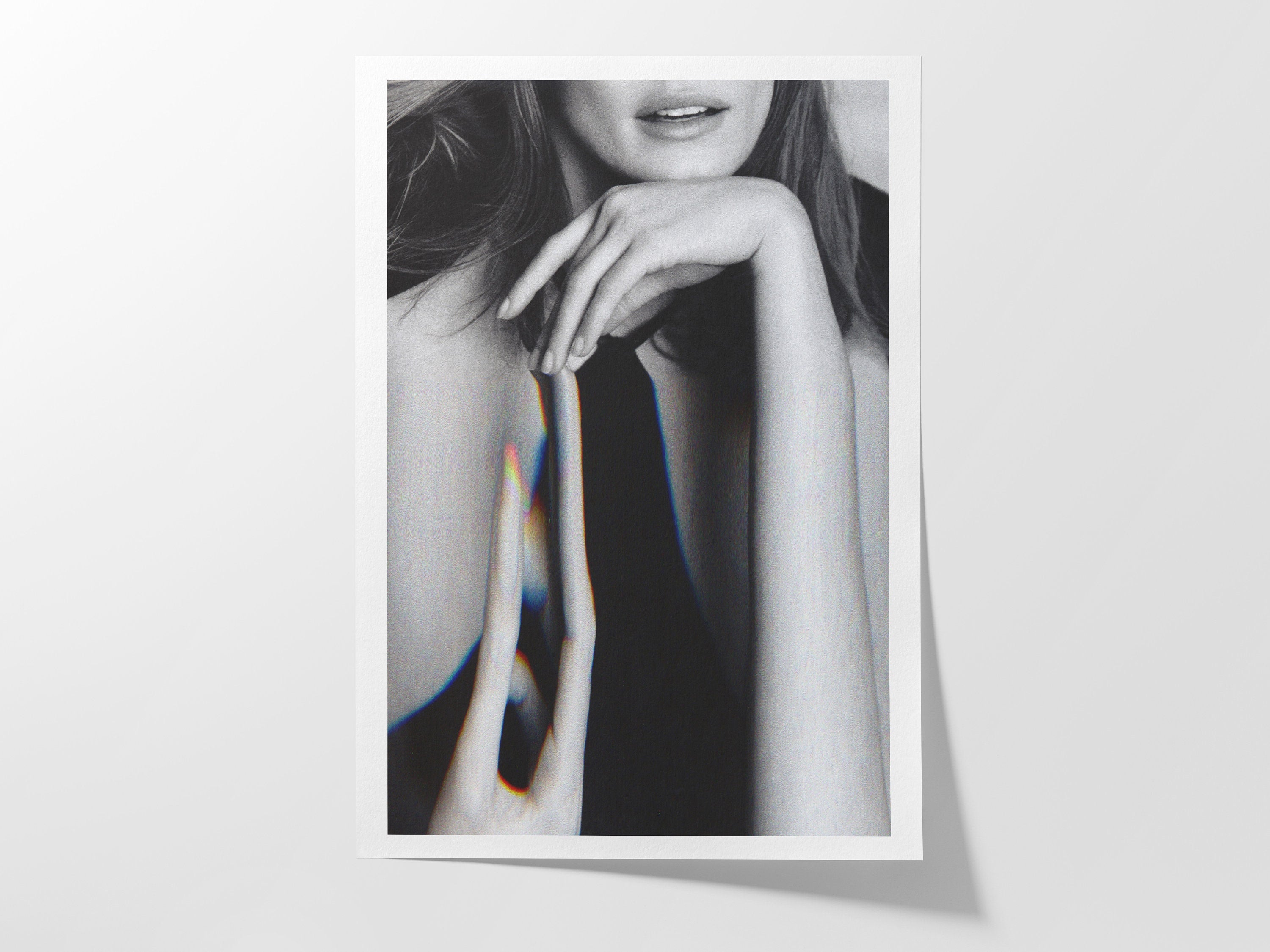 Altered Fashion Portrait Wall Art - Minimalist Black and White Photo for Eclectic Boho Home, Office Decor | Untitled (224) Giclée Print