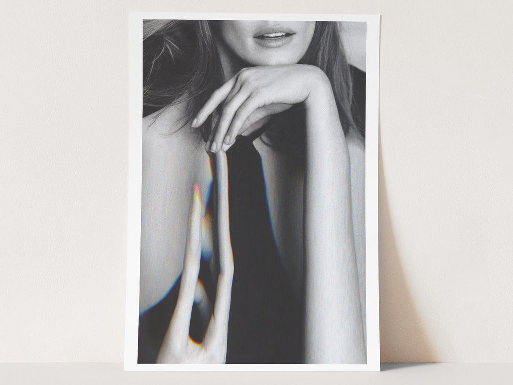 Altered Fashion Portrait Wall Art - Minimalist Black and White Photo for Eclectic Boho Home, Office Decor | Untitled (224) Giclée Print