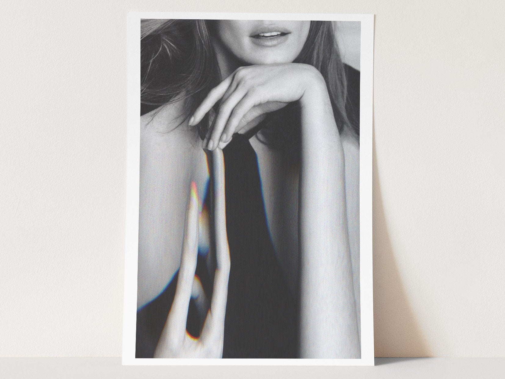 Altered Fashion Portrait Wall Art - Minimalist Black and White Photo for Eclectic Boho Home, Office Decor | Untitled (224) Giclée Print