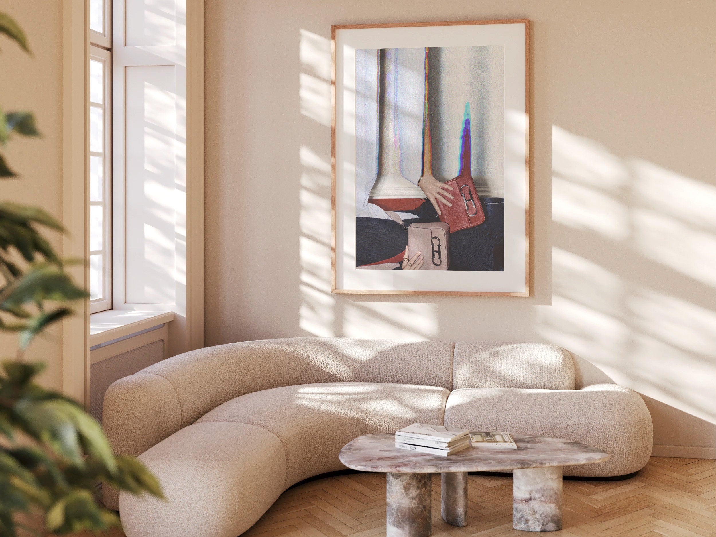 Trippy Surrealist Altered Fashion Photo - Colorful Elegant Luxury Handbag Wall Decor for Home, Office, Bedroom | Untitled (229) Giclée Print