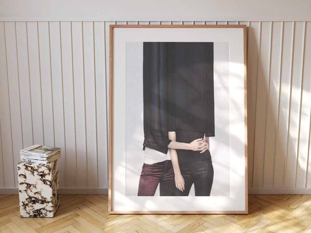 Altered Couples Portrait Photo Giclée Artwork - Eclectic Romantic Love Wall Decor for Living Room, Bedroom | Untitled (230) Giclée Print