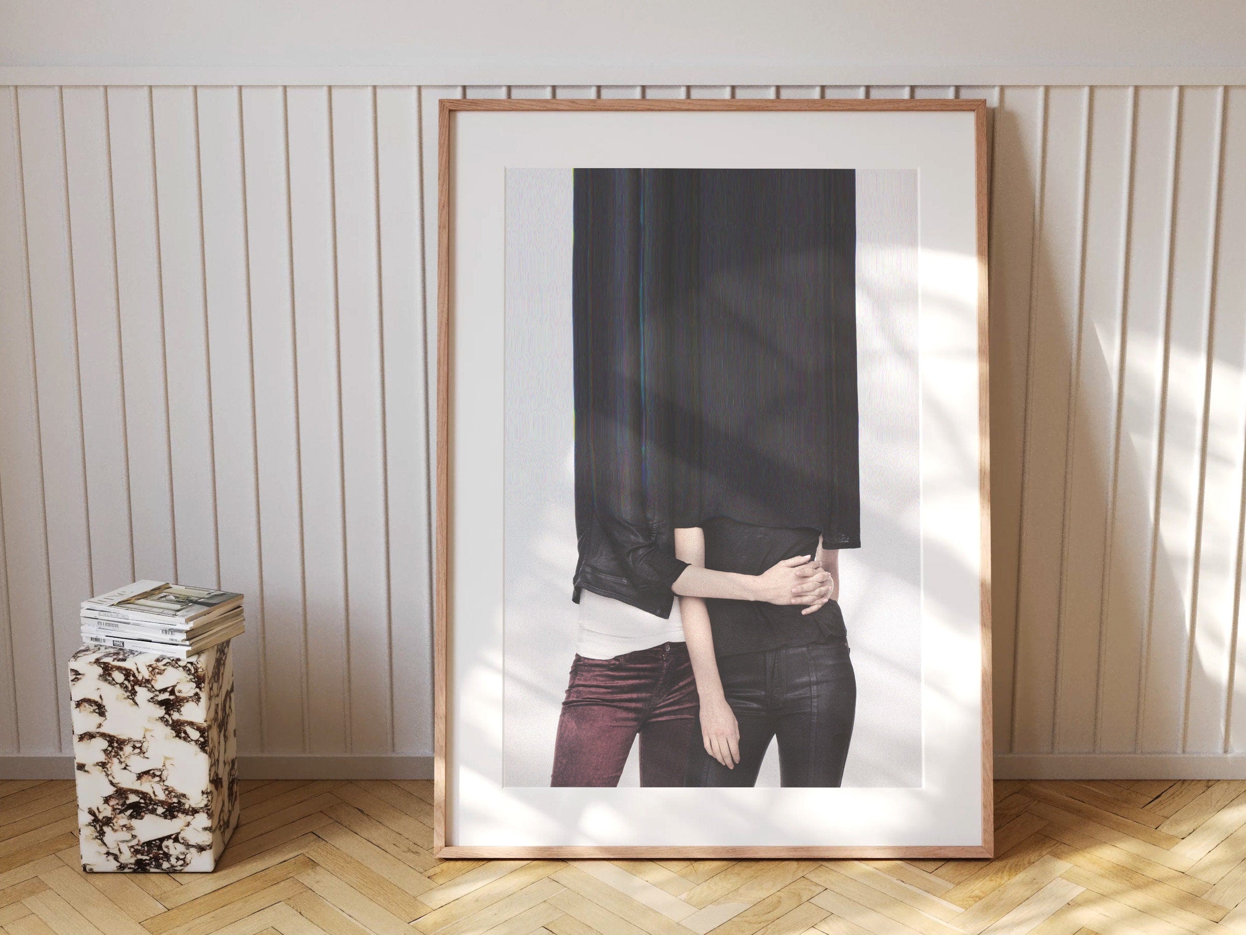 Altered Couples Portrait Photo Giclée Artwork - Eclectic Romantic Love Wall Decor for Living Room, Bedroom | Untitled (230) Giclée Print