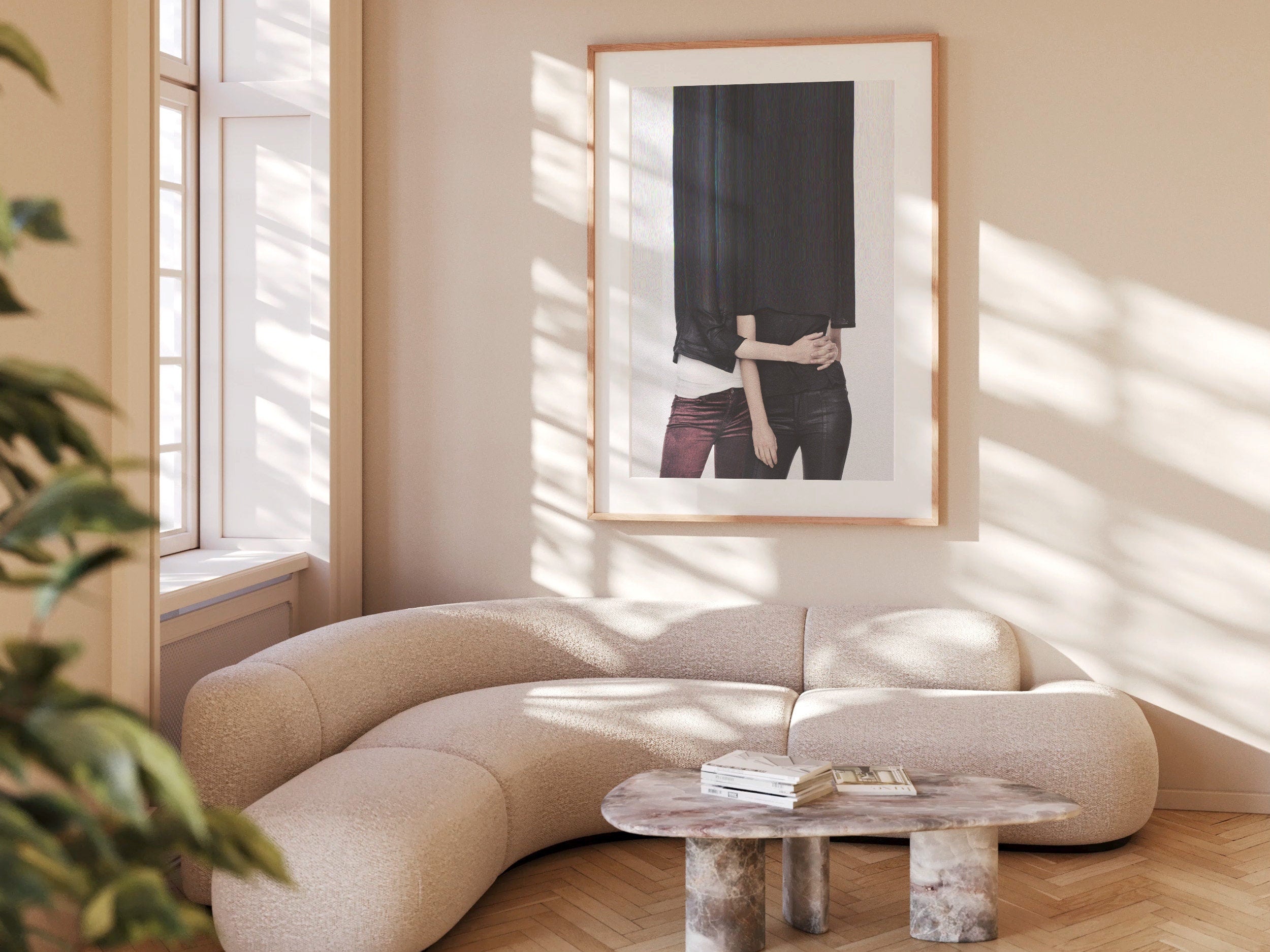 Altered Couples Portrait Photo Giclée Artwork - Eclectic Romantic Love Wall Decor for Living Room, Bedroom | Untitled (230) Giclée Print