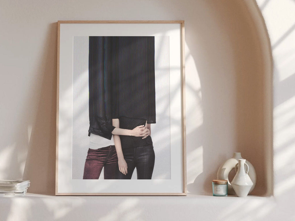 Altered Couples Portrait Photo Giclée Artwork - Eclectic Romantic Love Wall Decor for Living Room, Bedroom | Untitled (230) Giclée Print