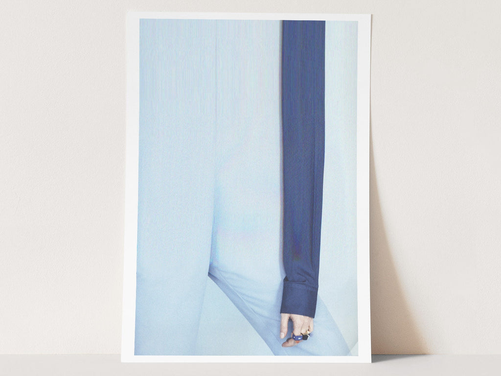 Light Blue Minimalist Wall Art - Neutral Elegant Abstract Wall Decor for Home, Office, Apartment, Bedroom | Untitled (232) Giclée Print