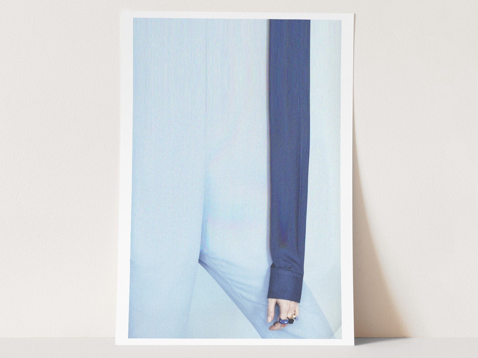 Light Blue Minimalist Wall Art - Neutral Elegant Abstract Wall Decor for Home, Office, Apartment, Bedroom | Untitled (232) Giclée Print