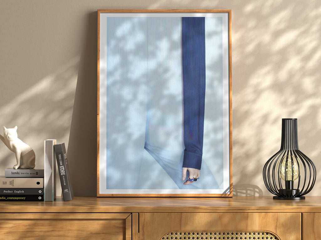 Light Blue Minimalist Wall Art - Neutral Elegant Abstract Wall Decor for Home, Office, Apartment, Bedroom | Untitled (232) Giclée Print