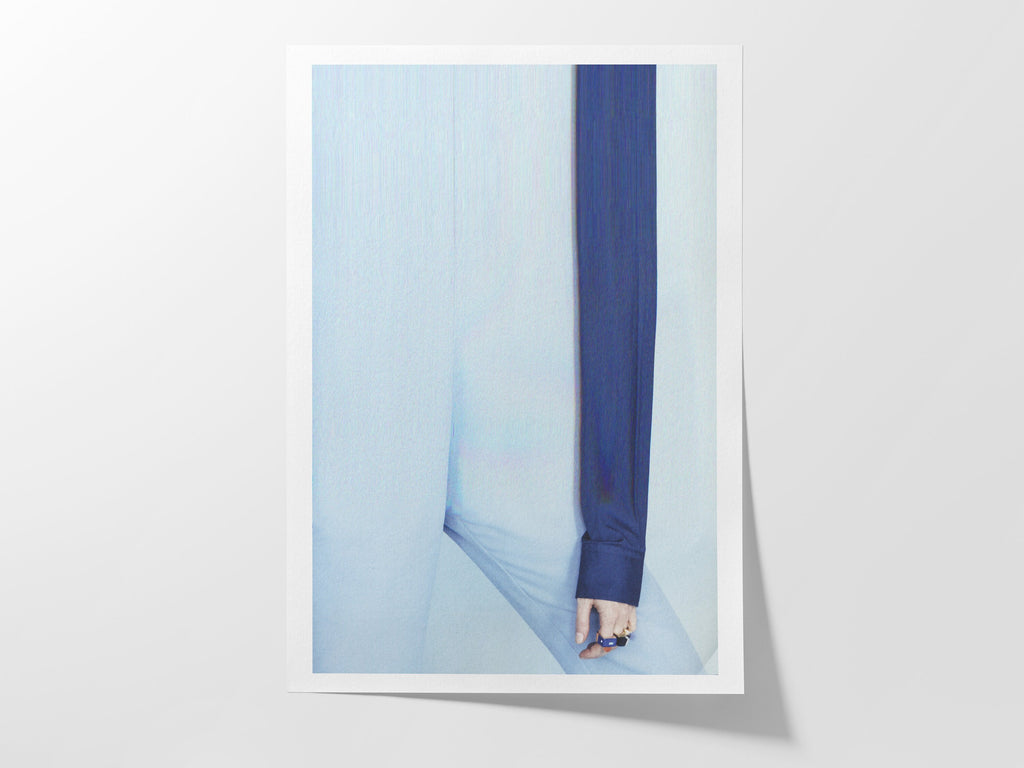 Light Blue Minimalist Wall Art - Neutral Elegant Abstract Wall Decor for Home, Office, Apartment, Bedroom | Untitled (232) Giclée Print