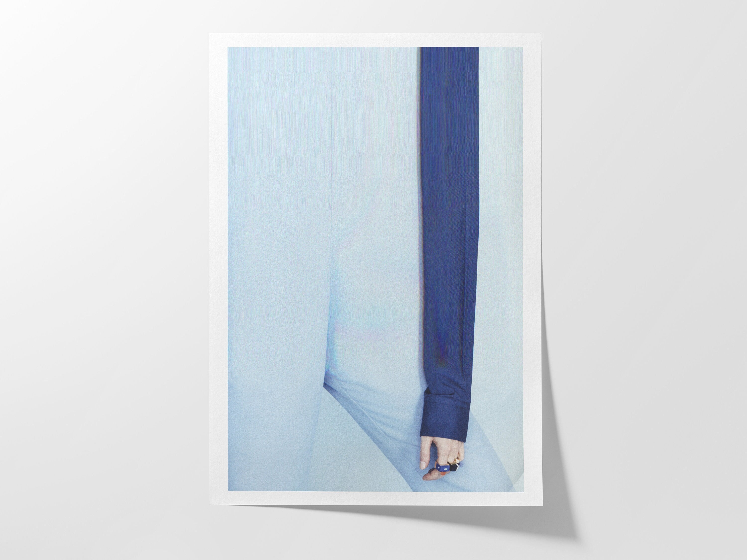 Light Blue Minimalist Wall Art - Neutral Elegant Abstract Wall Decor for Home, Office, Apartment, Bedroom | Untitled (232) Giclée Print