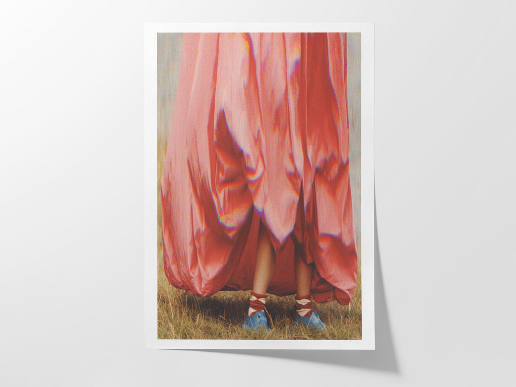 Altered Fashion Photography Art - Red Eclectic Bohemian Feminine Home Decor for Living Room, Bedroom, Office | Untitled (233) Giclée Print