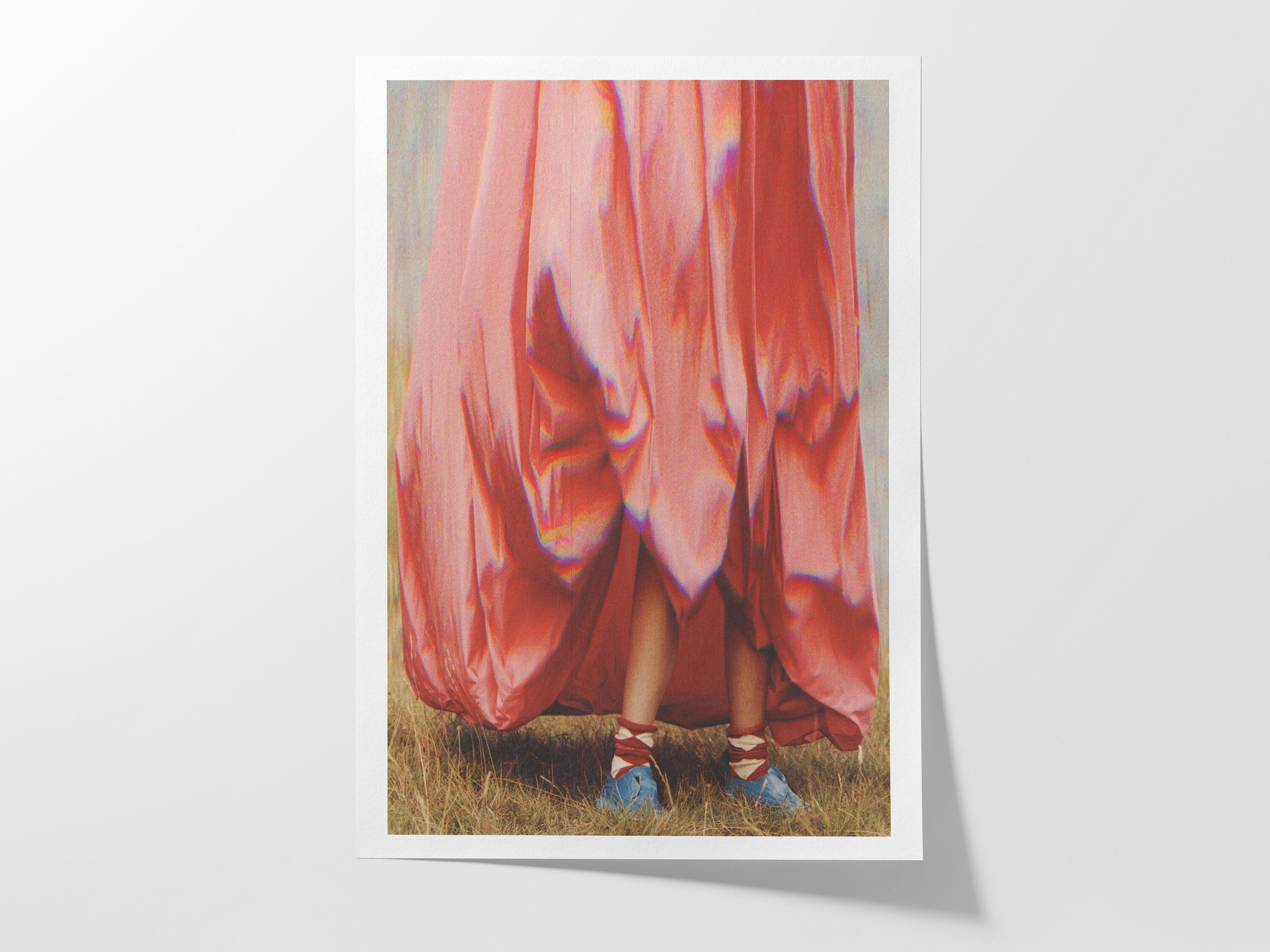 Altered Fashion Photography Art - Red Eclectic Bohemian Feminine Home Decor for Living Room, Bedroom, Office | Untitled (233) Giclée Print