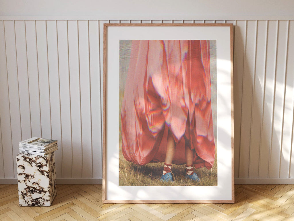 Altered Fashion Photography Art - Red Eclectic Bohemian Feminine Home Decor for Living Room, Bedroom, Office | Untitled (233) Giclée Print