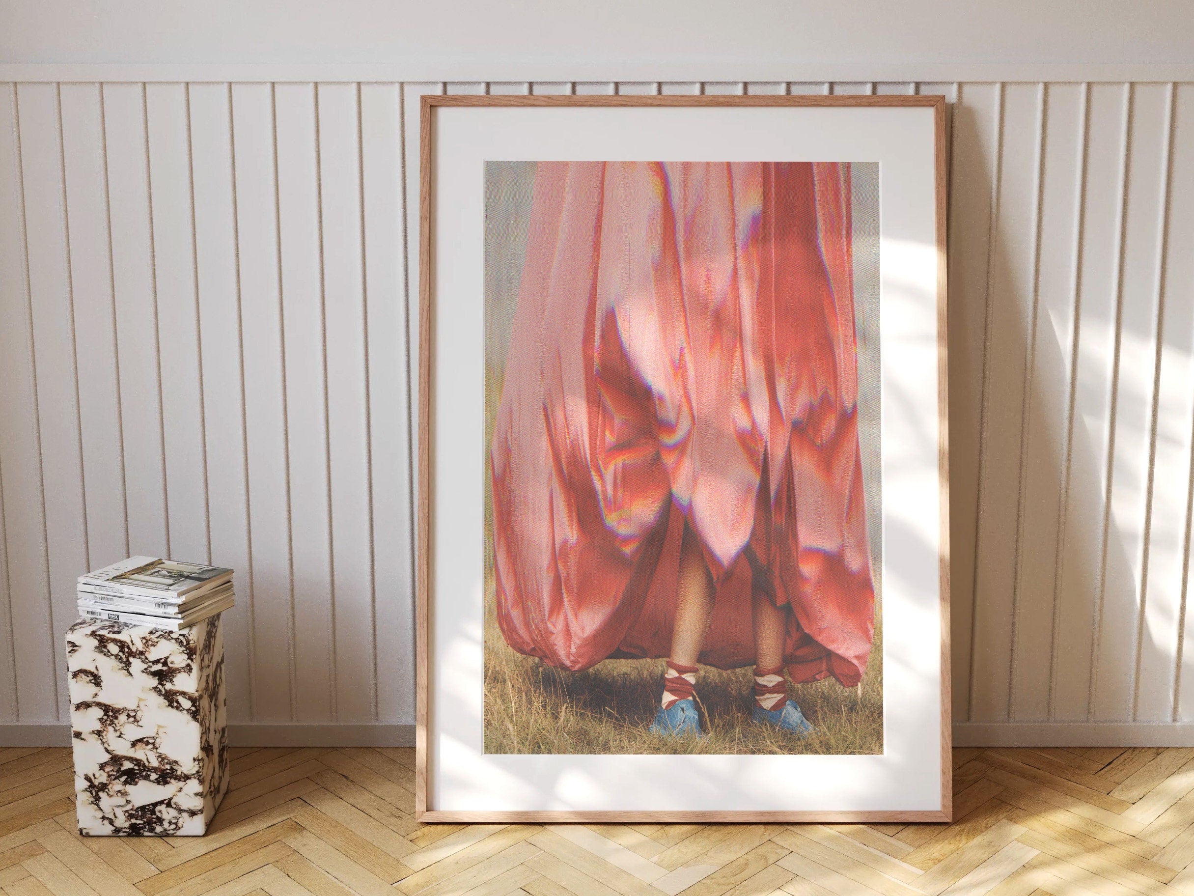 Altered Fashion Photography Art - Red Eclectic Bohemian Feminine Home Decor for Living Room, Bedroom, Office | Untitled (233) Giclée Print