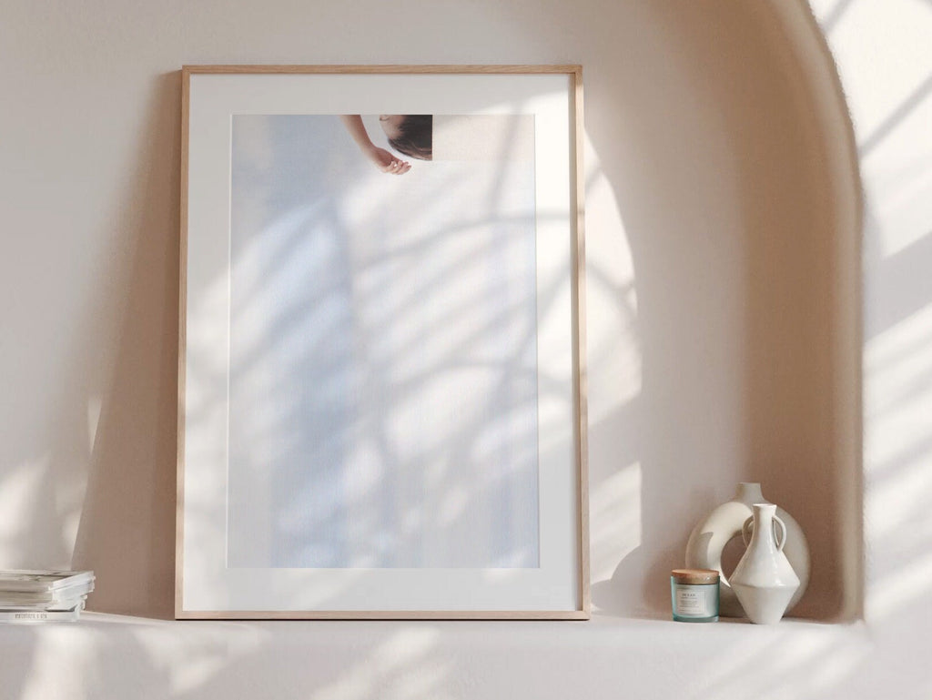 Surreal Minimalist Altered Blue Sky Clouds Photo Artwork – Feminine Wall Decor For Bedroom, Bathroom, Office | Untitled (236) Giclée Print