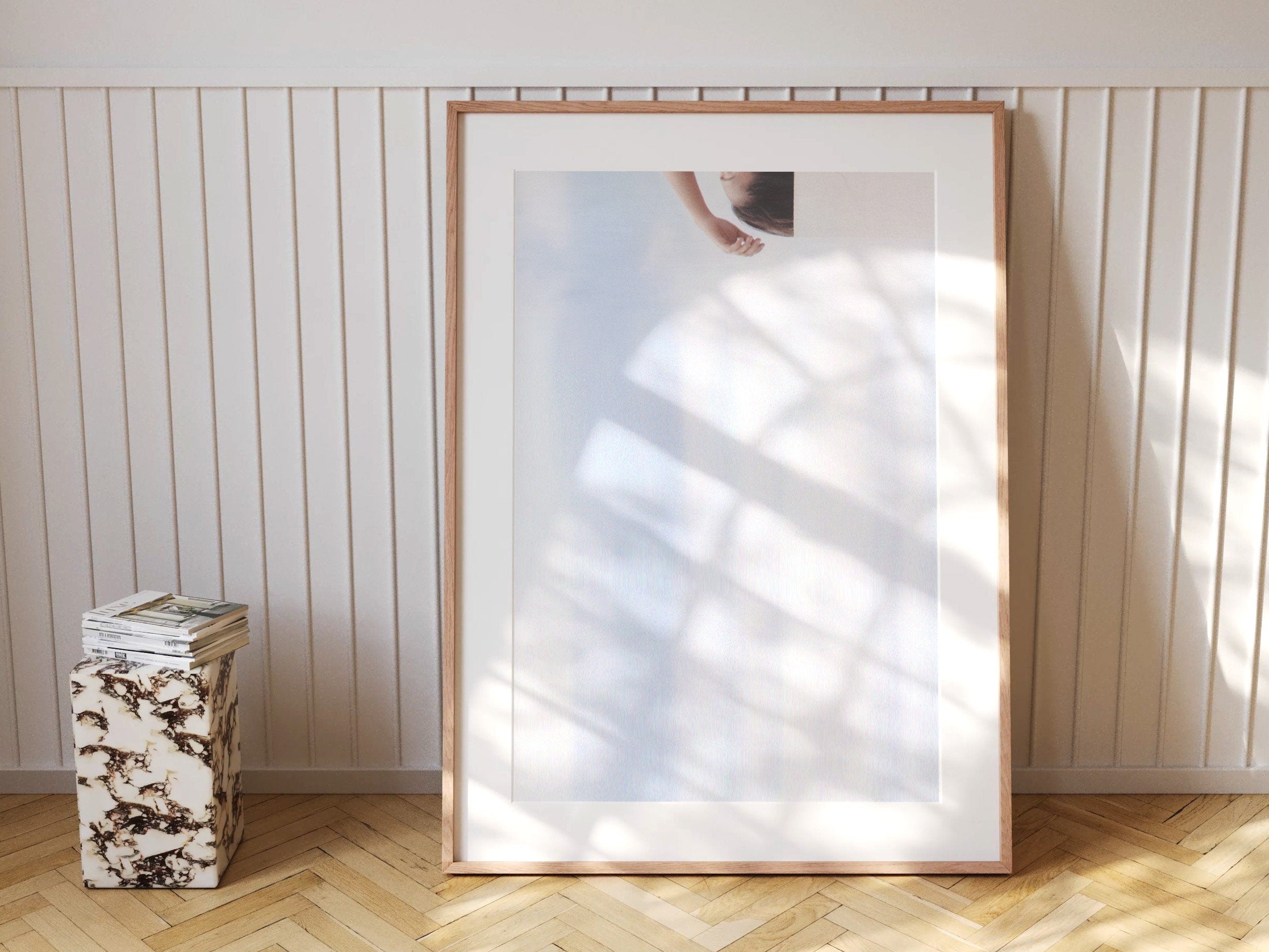 Surreal Minimalist Altered Blue Sky Clouds Photo Artwork – Feminine Wall Decor For Bedroom, Bathroom, Office | Untitled (236) Giclée Print