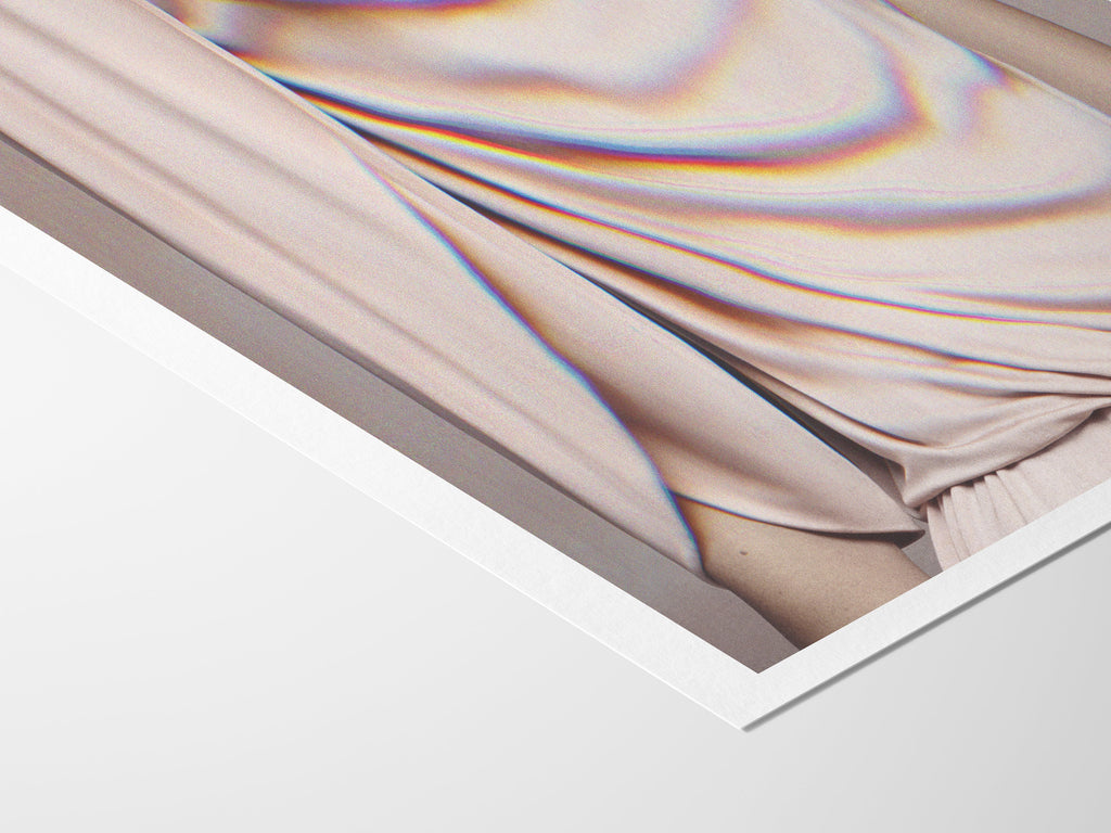 Abstract Altered Portrait Artwork - Tan Neutral Feminine Wall Decor for Home, Office, Living Room, Guest Room | Untitled (237) Giclée Print