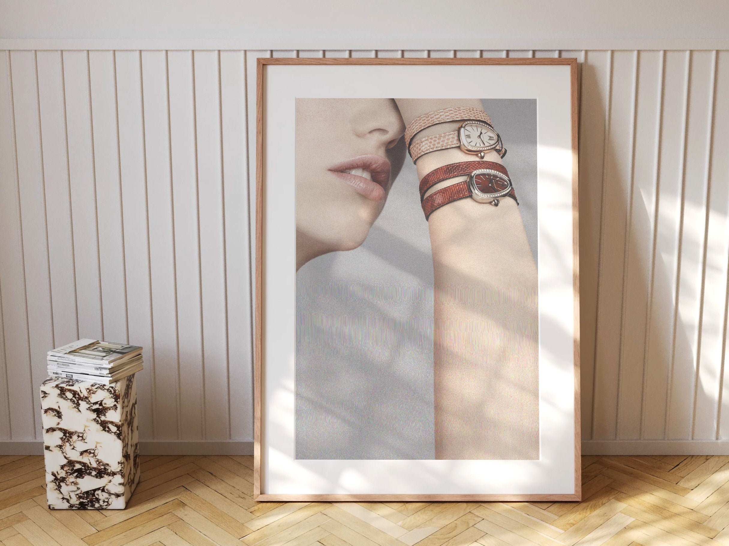 Grey Altered Photo Art - Boho Eclectic Art About Time, Clocks, Watches for Living Room, Home Office Wall Decor | Untitled (239) Giclée Print