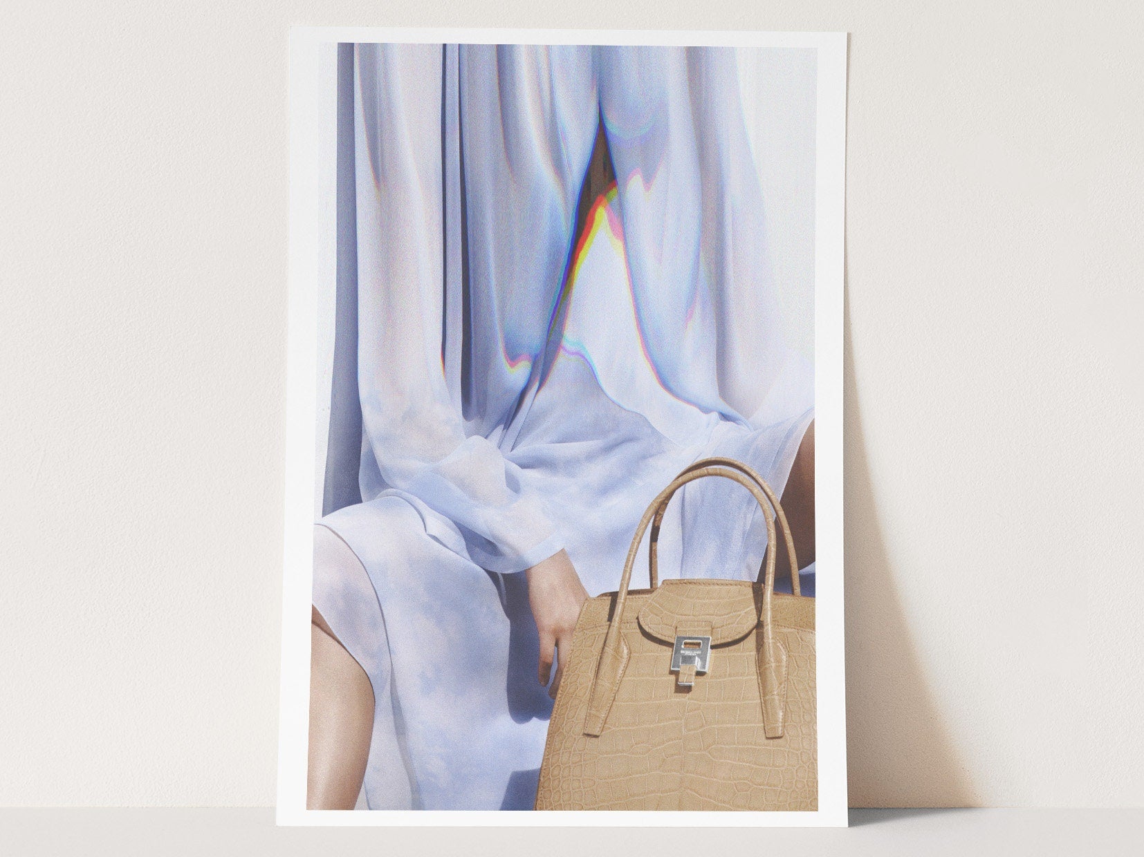 Periwinkle Altered Fashion Photo Wall Art - Boho Wall Decor for Living, Dining Room, Bedroom, Bathroom, Foyer | Untitled (240) Giclée Print