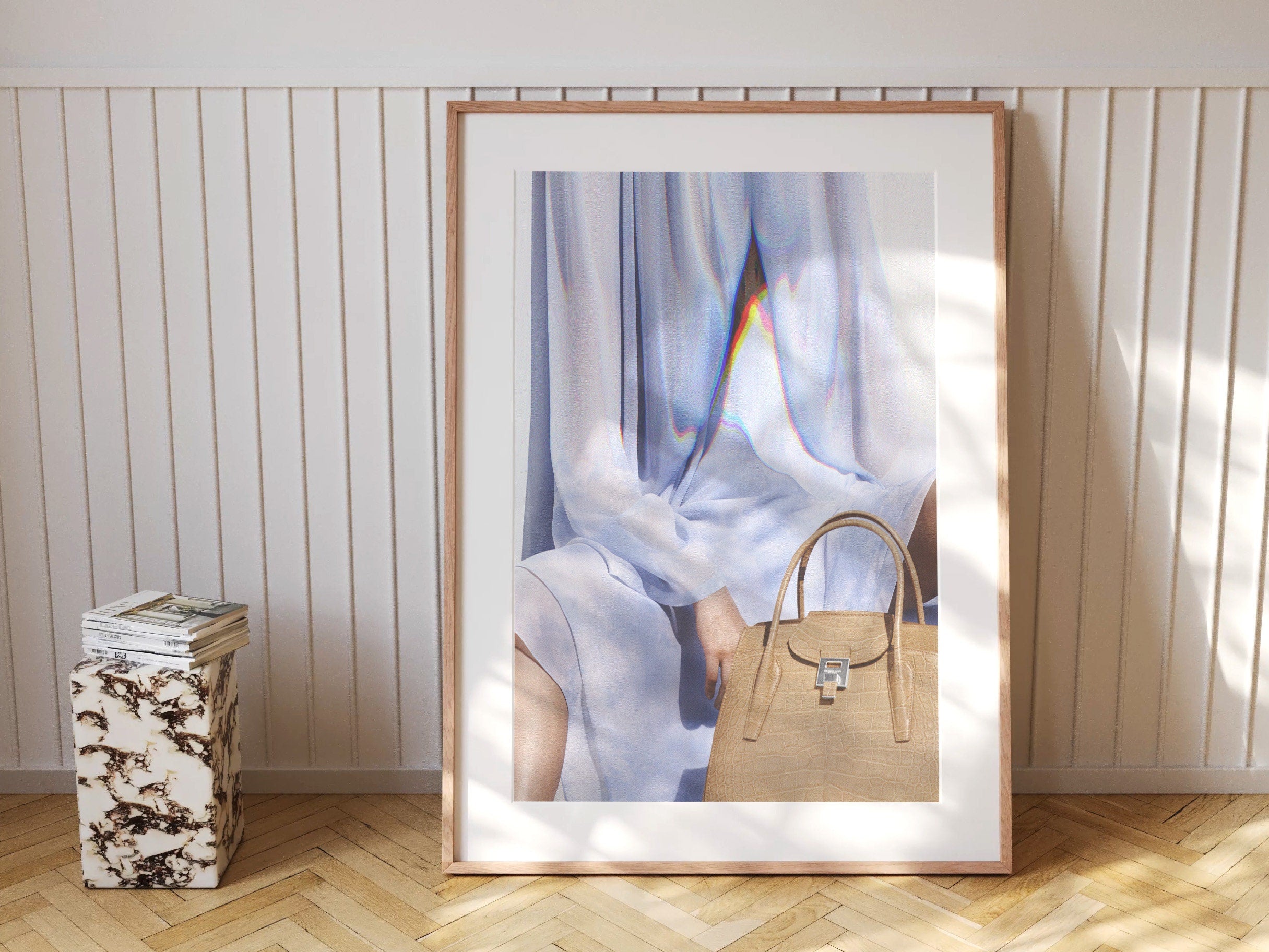 Periwinkle Altered Fashion Photo Wall Art - Boho Wall Decor for Living, Dining Room, Bedroom, Bathroom, Foyer | Untitled (240) Giclée Print