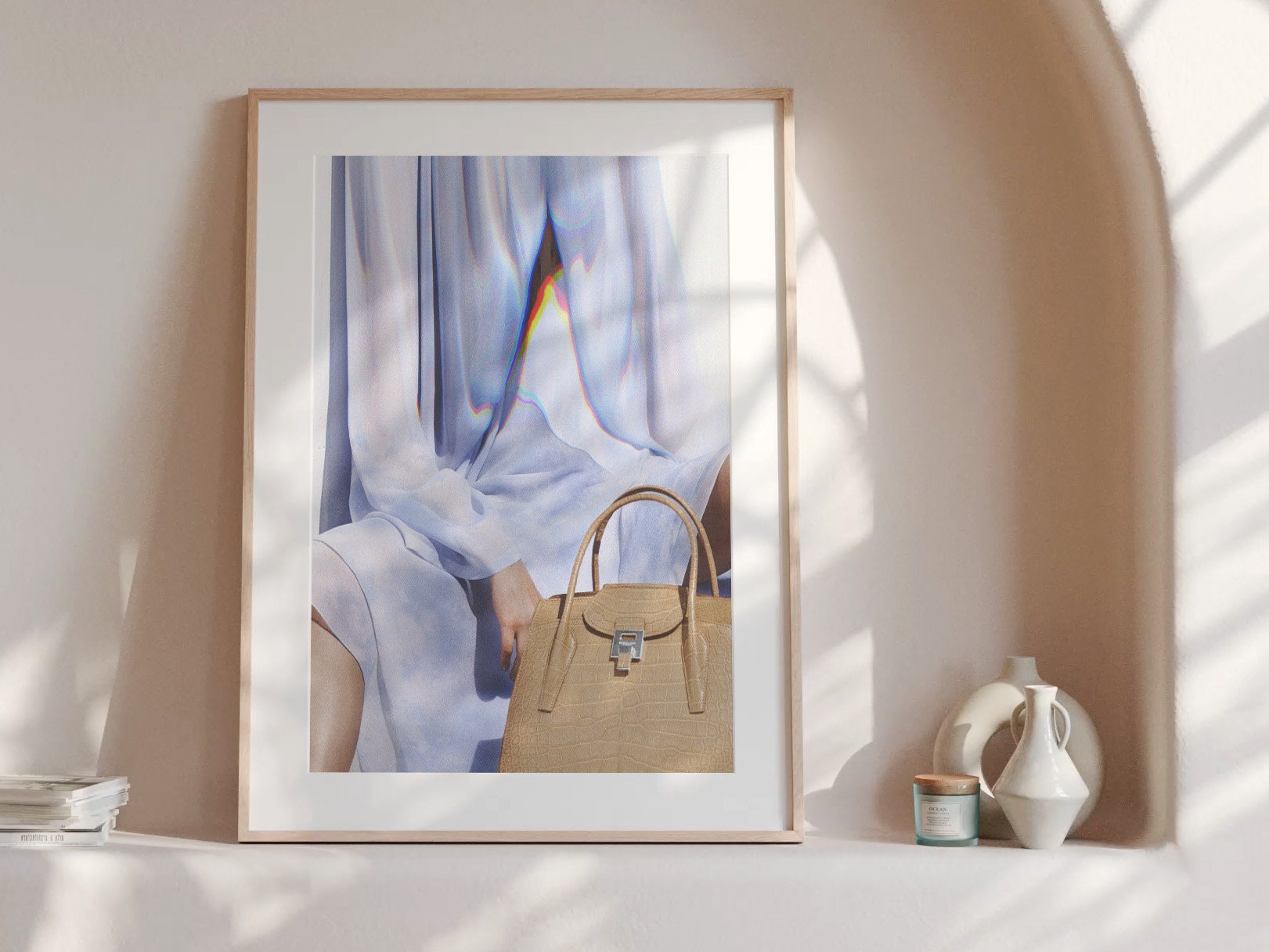 Periwinkle Altered Fashion Photo Wall Art - Boho Wall Decor for Living, Dining Room, Bedroom, Bathroom, Foyer | Untitled (240) Giclée Print