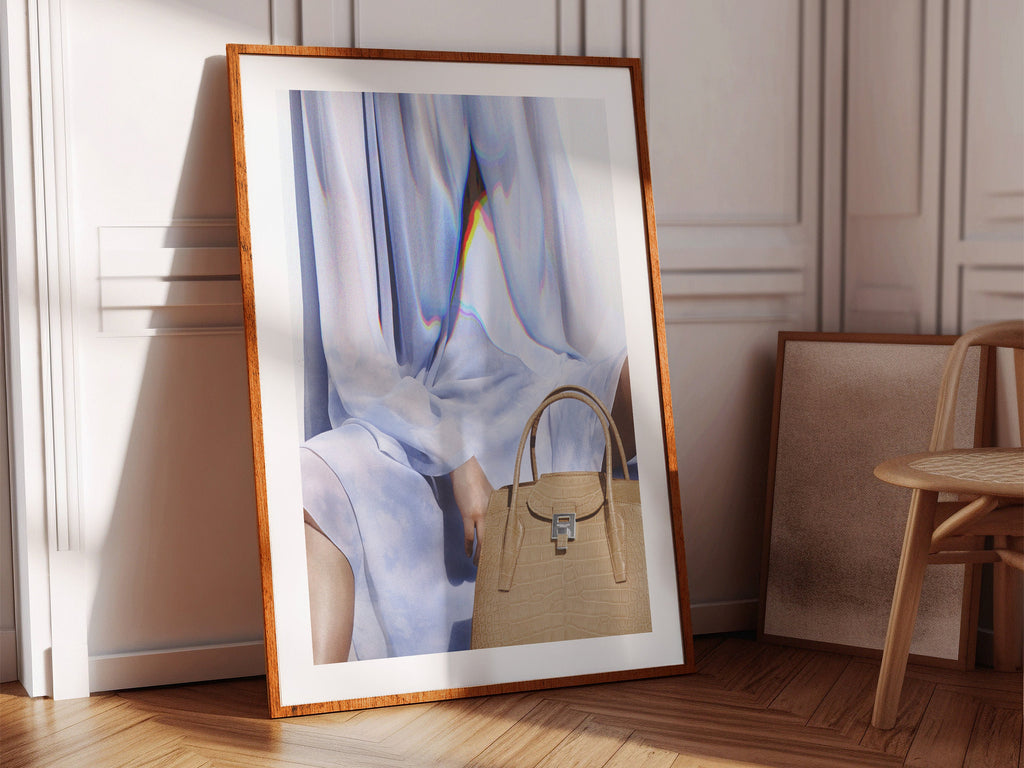 Periwinkle Altered Fashion Photo Wall Art - Boho Wall Decor for Living, Dining Room, Bedroom, Bathroom, Foyer | Untitled (240) Giclée Print