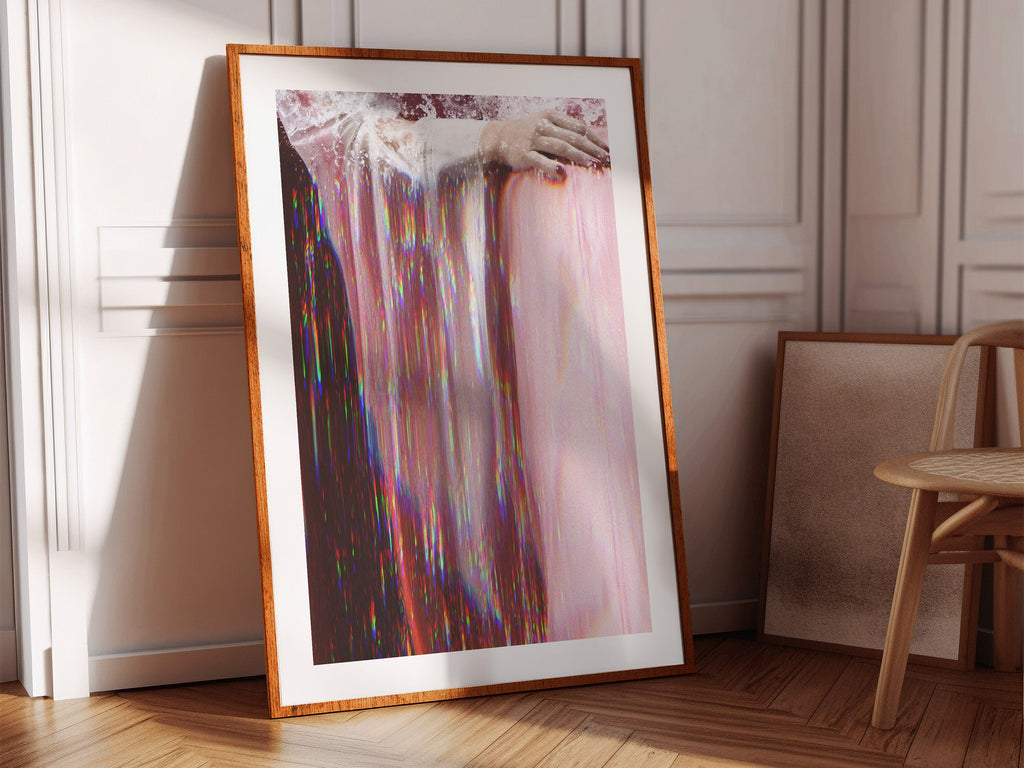 Pink Splash Altered Fashion Photography - Eclectic Feminine Wall Decor for Living Room, Bedroom, Home, Office | Untitled (242) Giclée Print