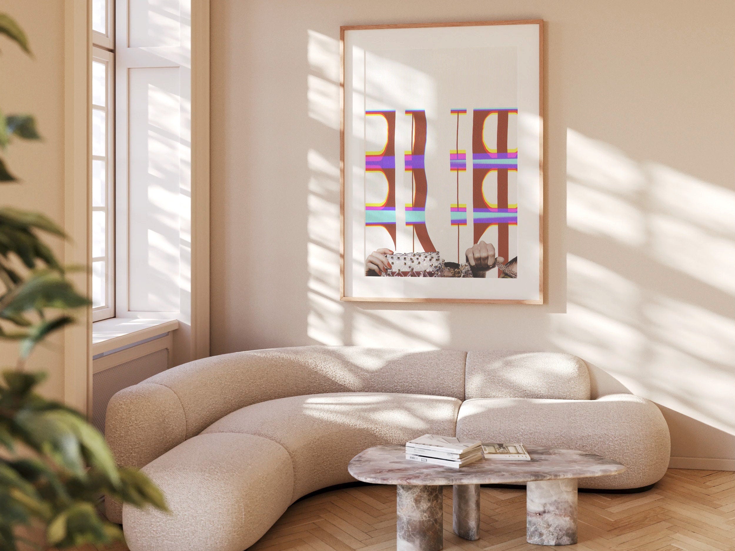 Red White Altered Fashion Photography - Eclectic Luxury Postmodern Art For Home, Office, Living Room, Bedroom | Untitled (246) Giclée Print