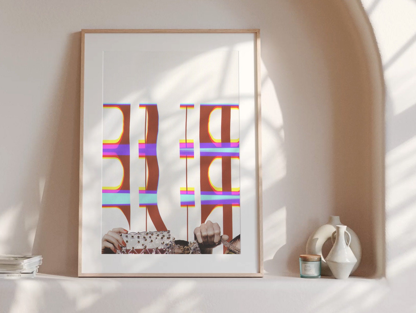 Red White Altered Fashion Photography - Eclectic Luxury Postmodern Art For Home, Office, Living Room, Bedroom | Untitled (246) Giclée Print