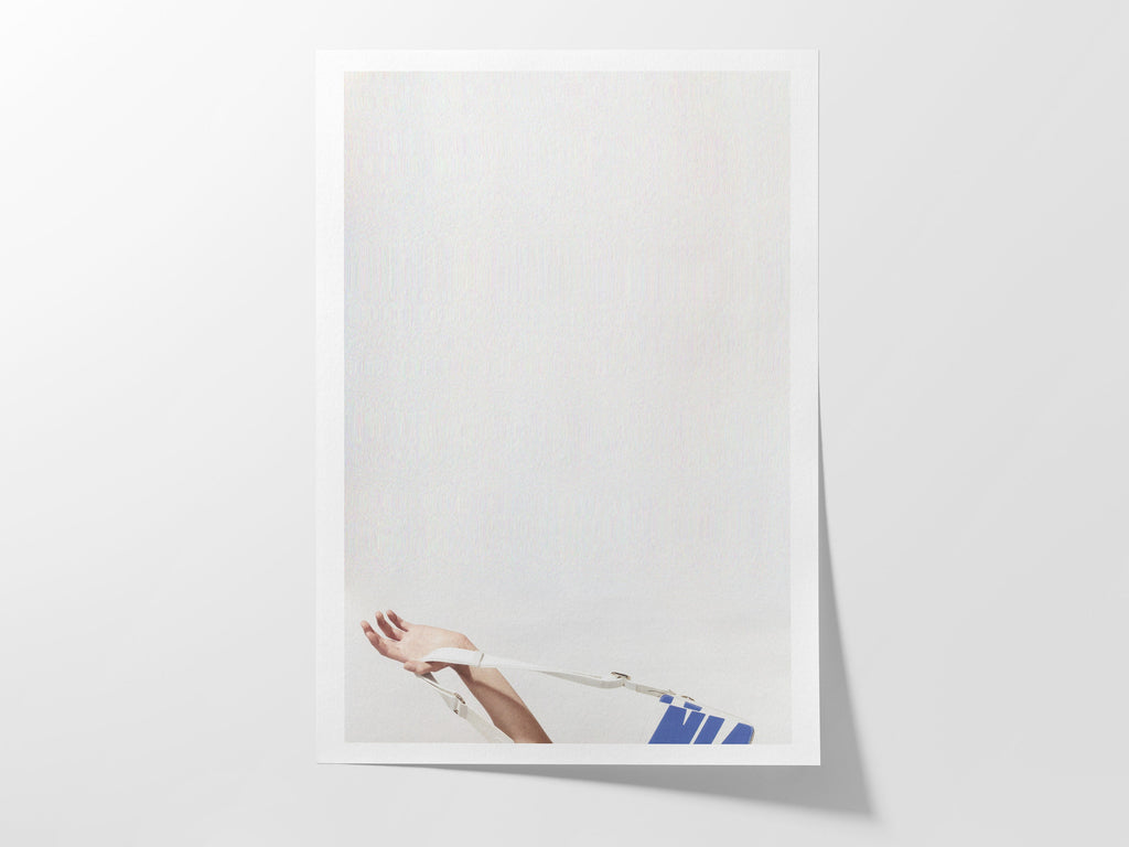 White Minimalist Modern Contemporary Wall Decor - Elegant and Neutral Vertical Art Print for Home, Office | Untitled (248) Giclée Print