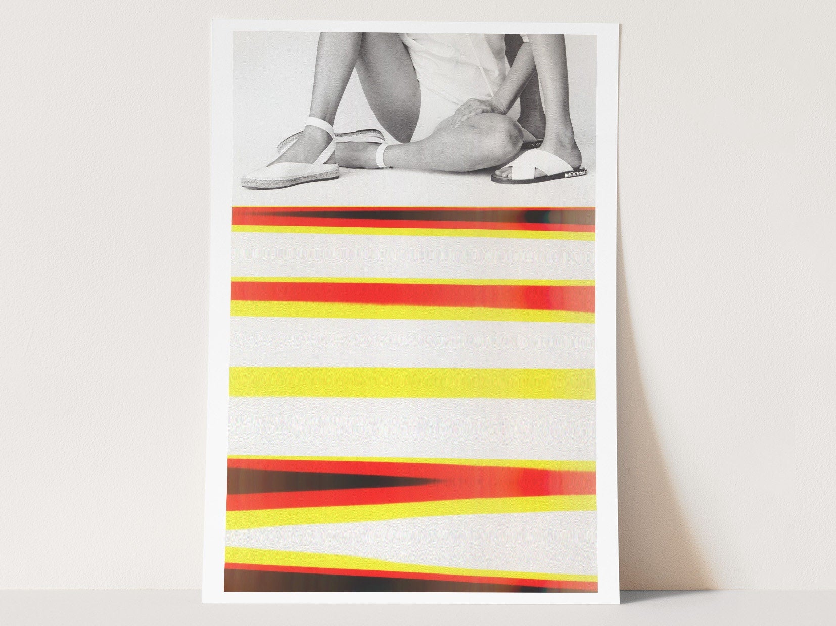 Eclectic Bohemian Wall Art For Living - Unique Altered Black and White Fashion Photo For Home, Office, Bedroom | Untitled (250) Giclée Print