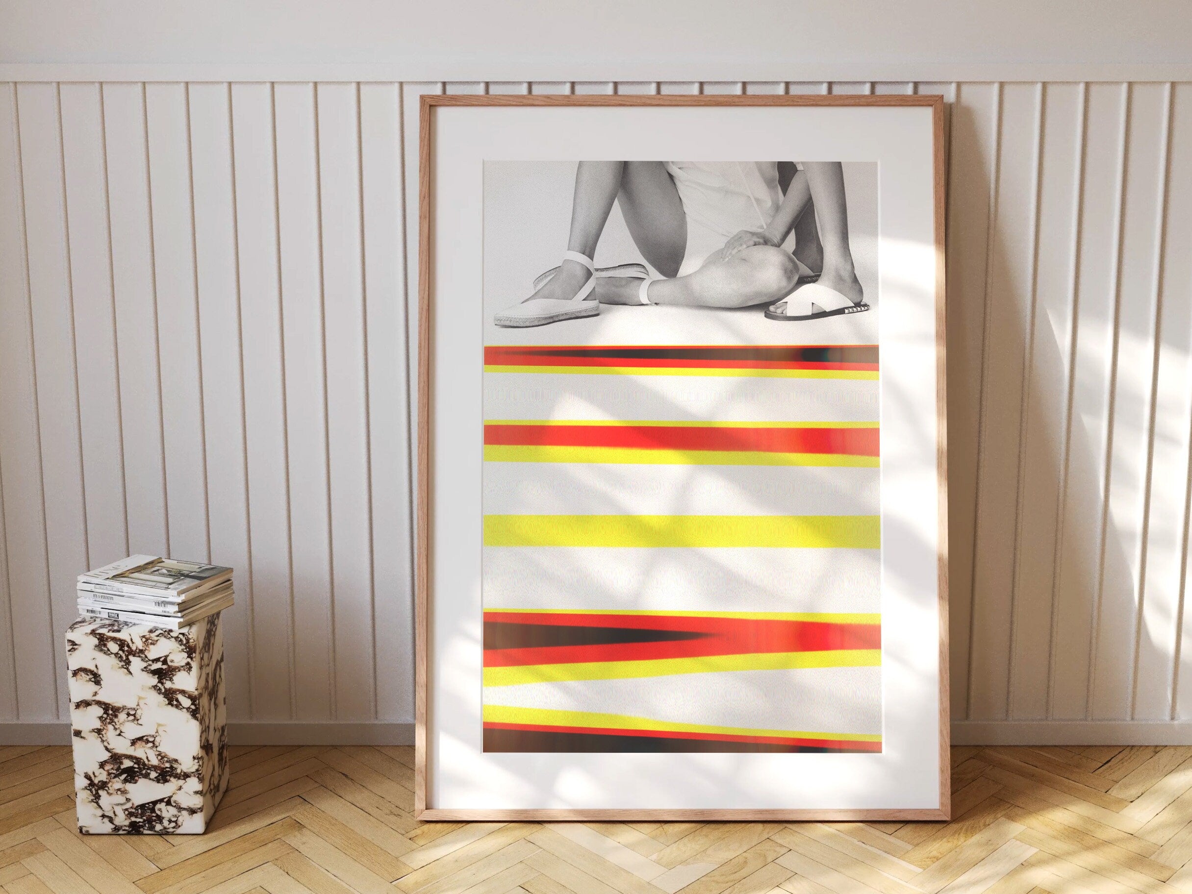 Eclectic Bohemian Wall Art For Living - Unique Altered Black and White Fashion Photo For Home, Office, Bedroom | Untitled (250) Giclée Print