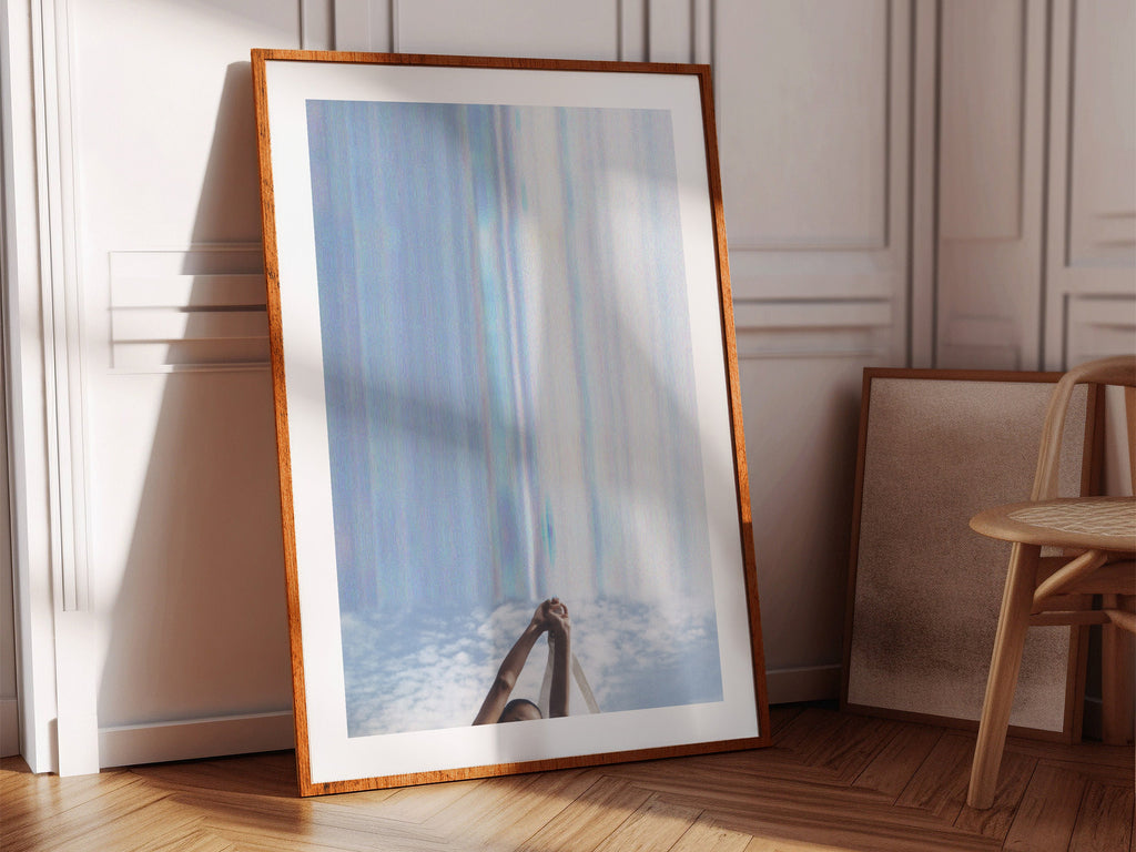 Surreal Blue And White Altered Photo Wall Art Print - Eclectic Blue Sky Wall Decor For Home, Office | Untitled (252) Giclée Print